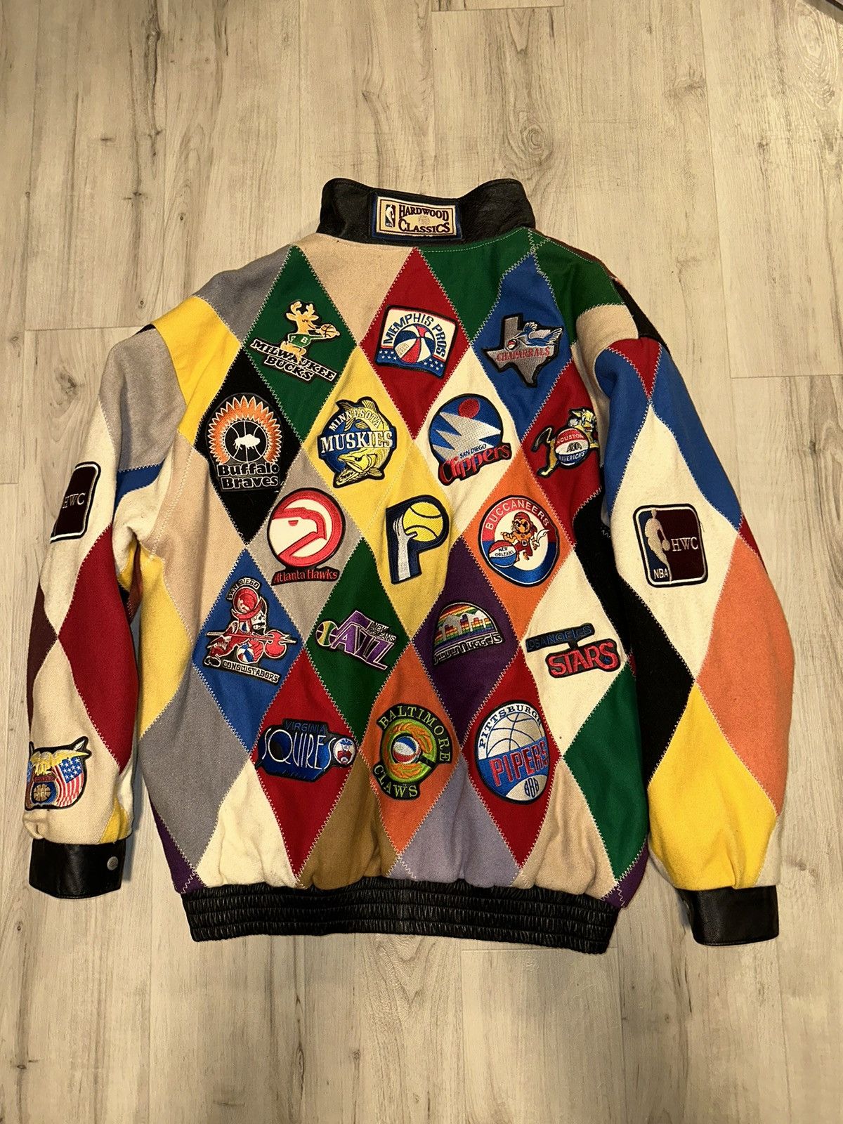 Jeff Hamilton Jeff Hamilton NBA Hardwood ClassicsTeam Patchwork Jacket 6XL Size US XXL / EU 58 / 5 - 11 Thumbnail