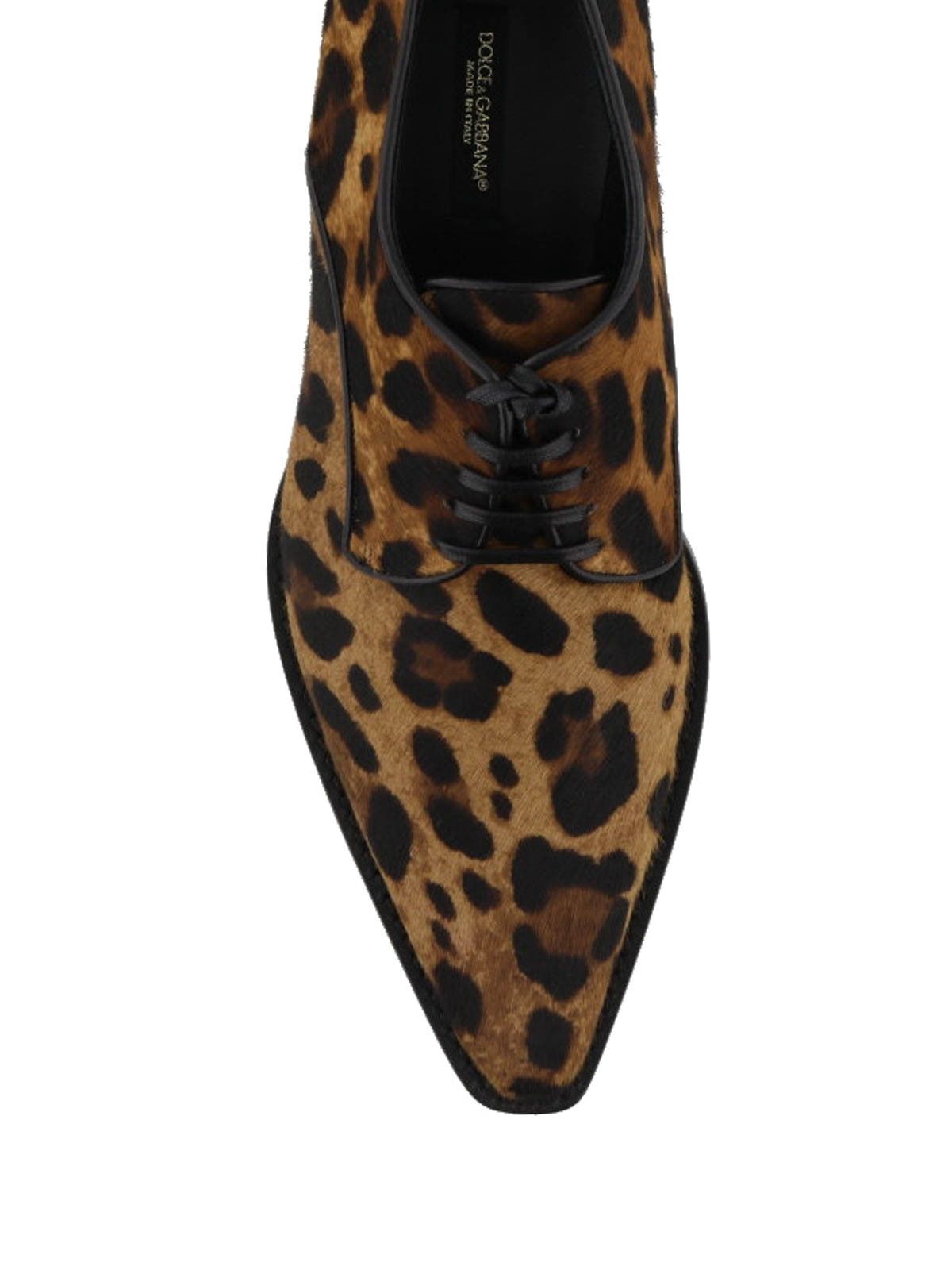 Dolce & Gabbana o1y0925 Leoprd-Print Laced Shoes in Brown/Black Size US 4 / IT 34 - 3 Thumbnail