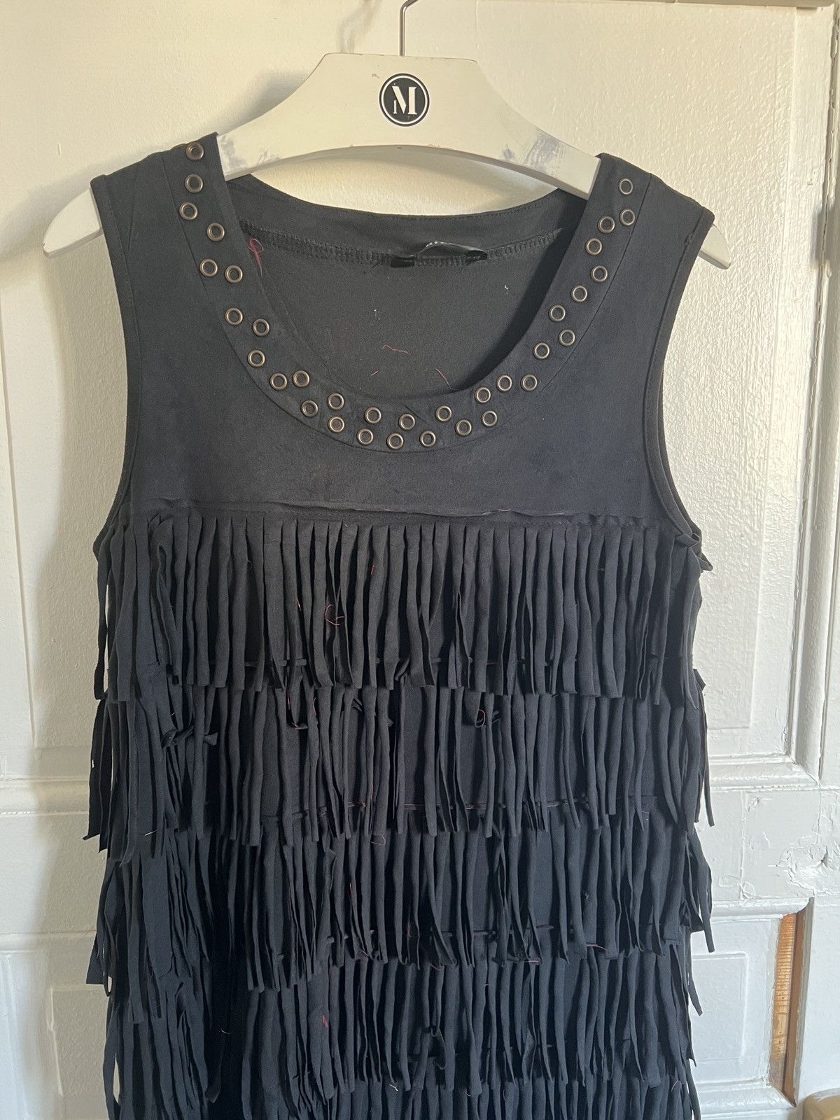 Japanese Brand × Vintage Y2K Black Dress Goth Hippie Opium blouse 2000s raf rick cdg Size L / US 10 / IT 46 - 2 Thumbnail