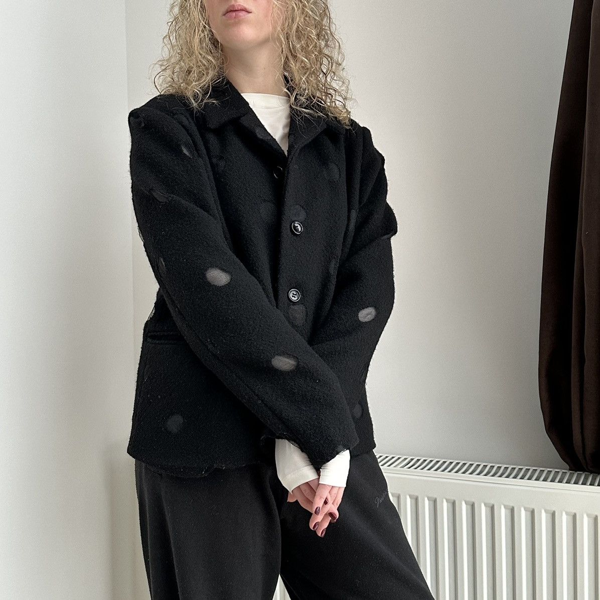 Comme des Garcons Comme Des Garçons Wool Holed Jacket Blazer Size M / US 6-8 / IT 42-44 - 3 Thumbnail
