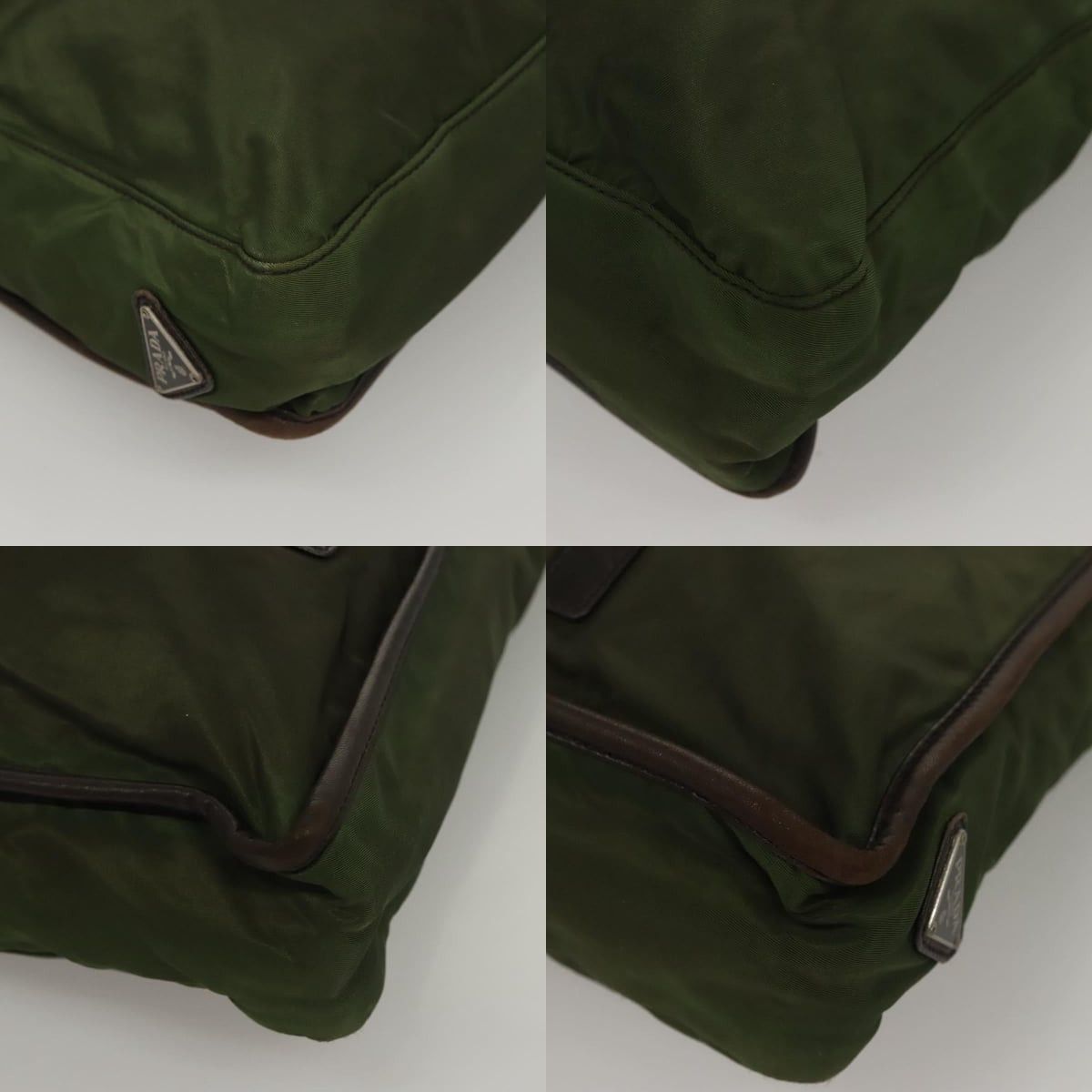 Prada PRADA Tote Bag Nylon Khaki Silver Size ONE SIZE - 10 Thumbnail
