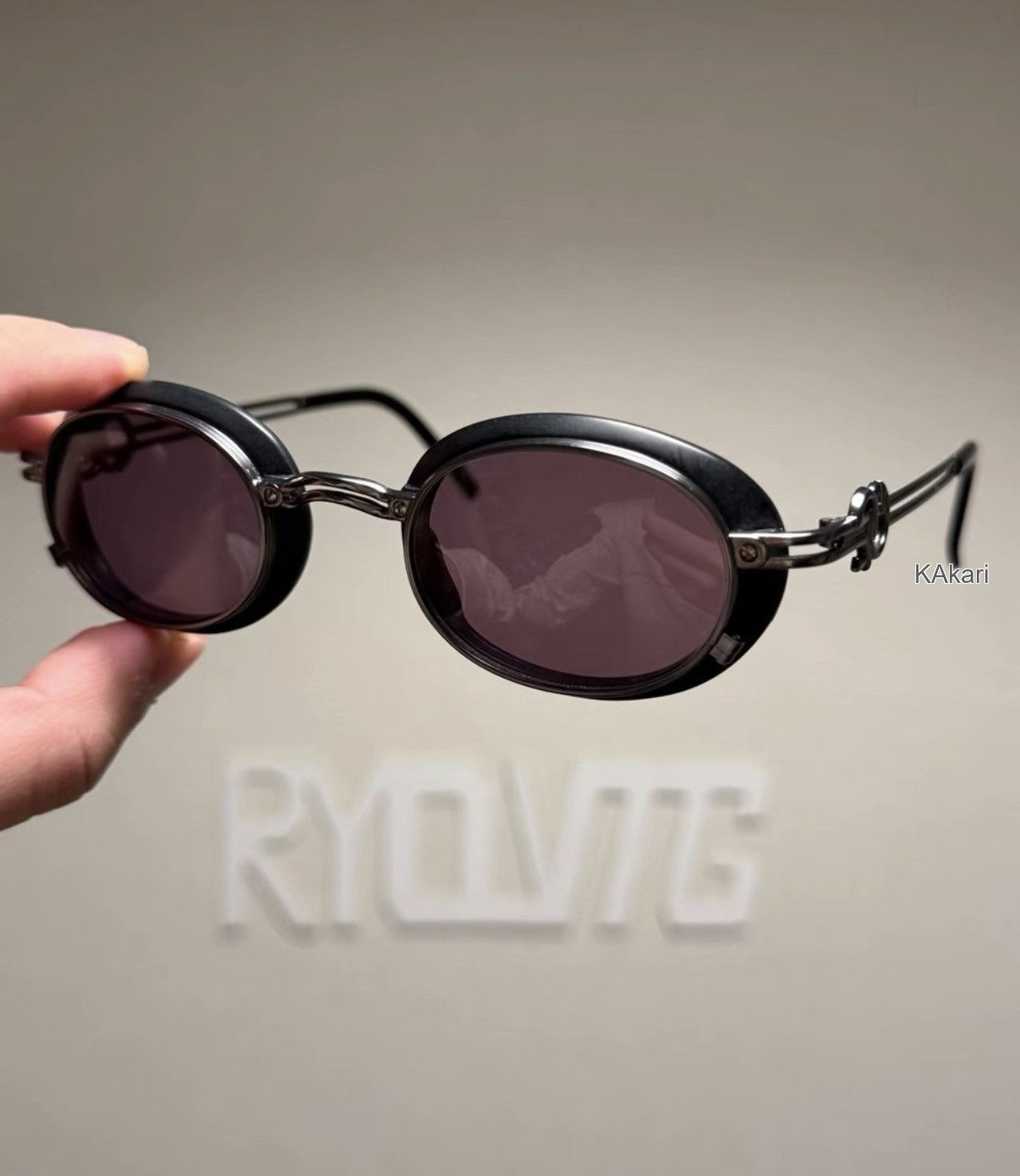 Jean Paul Gaultier Brown Round Frame Sunglasses with Tinted Lenses Size ONE SIZE - 1 Thumbnail