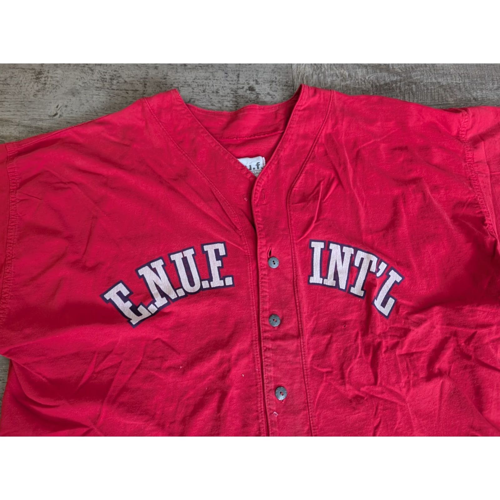 Vintage VINTAGE ENUF International Baseball Jersey Red Size M USA Made Mens T-Shirt Size US M / EU 48-50 / 2 - 3 Thumbnail