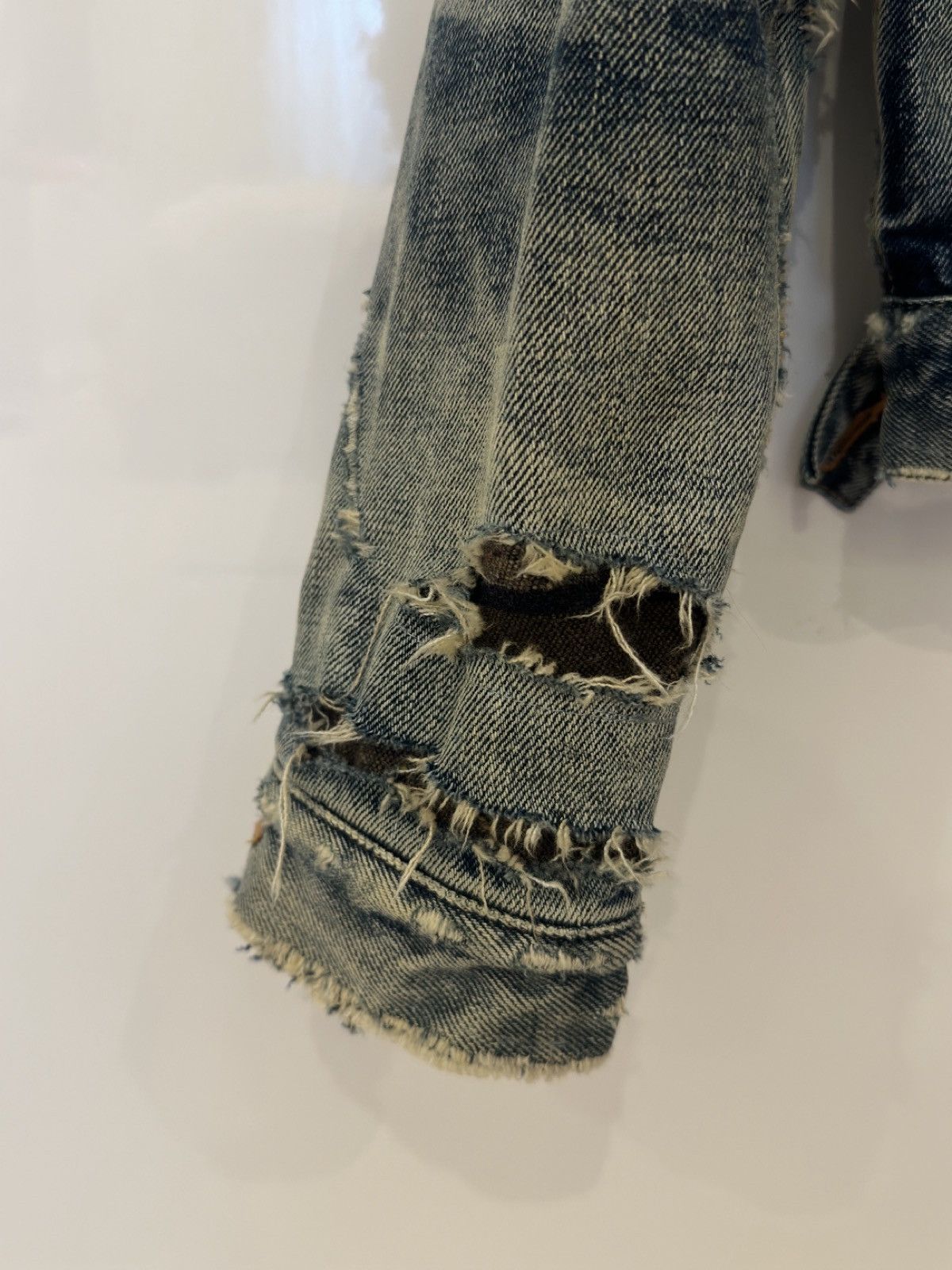 Hedi Slimane × Saint Laurent Paris STEAL!! Distressed Hedi Slimane X Saint Laurent Denim Jacket Size US S / EU 44-46 / 1 - 3 Thumbnail