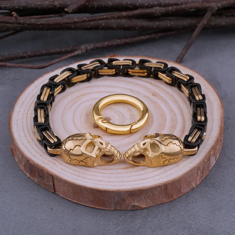 Jewelry Neo-Gothic Men's Stainless Steel Bracelet Size ONE SIZE - 3 Thumbnail