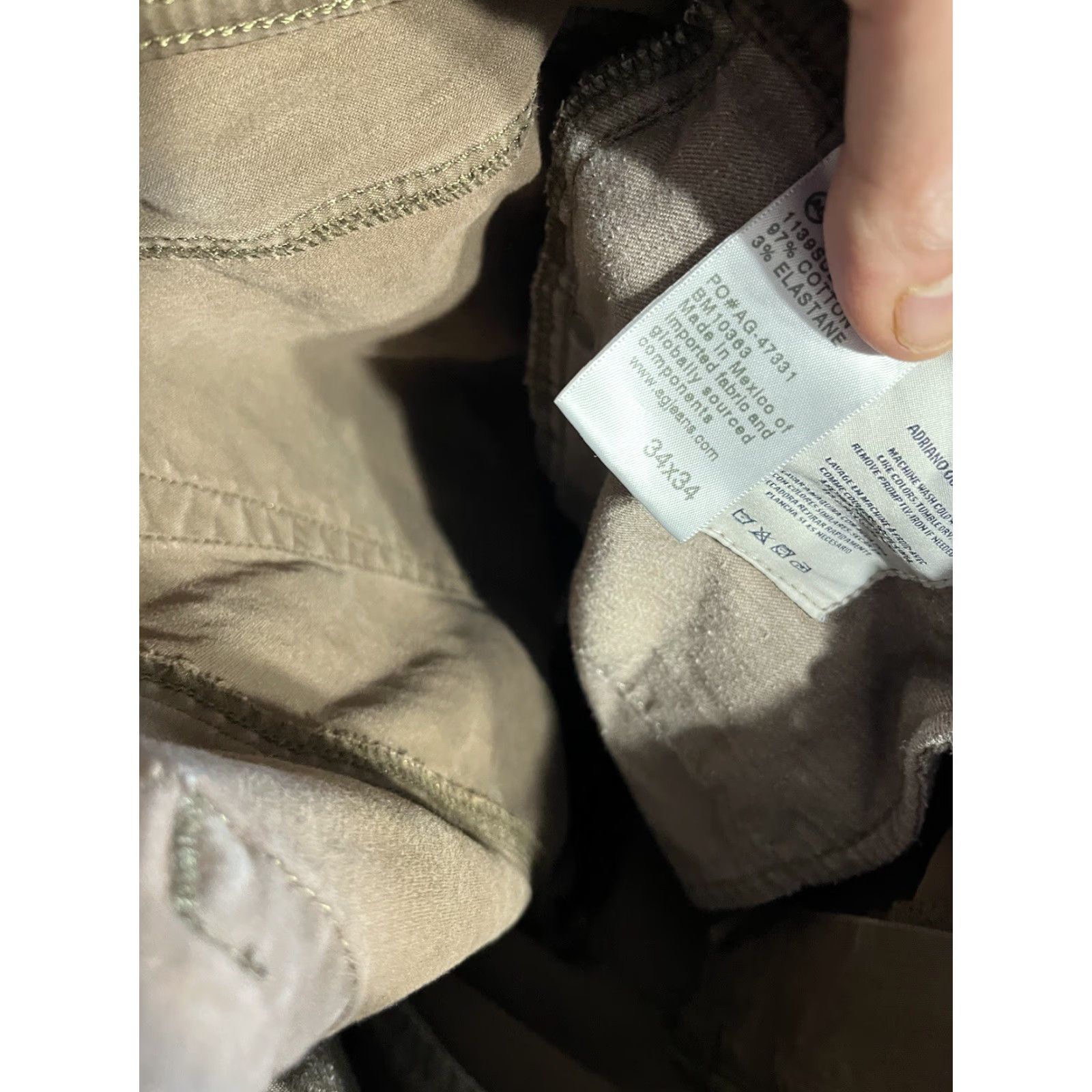 Vintage AG Adriano Goldschmied Jeans 34x26 Men’s Brown Slim Skinny 5-Pocket Denim Inseam 26" AG Graduate Size US 34 / EU 50 - 6 Thumbnail