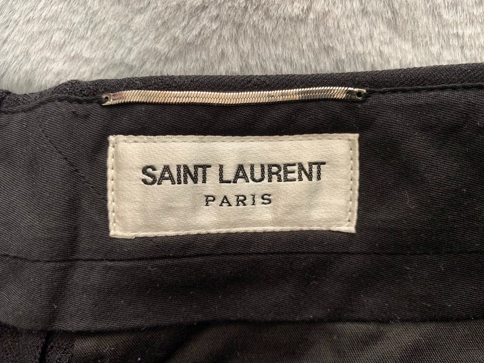 Saint Laurent Paris SAINT LAURENT SLP 22SS Runway Black 3D Embroidery Trousers Size US 30 / EU 46 - 3 Thumbnail