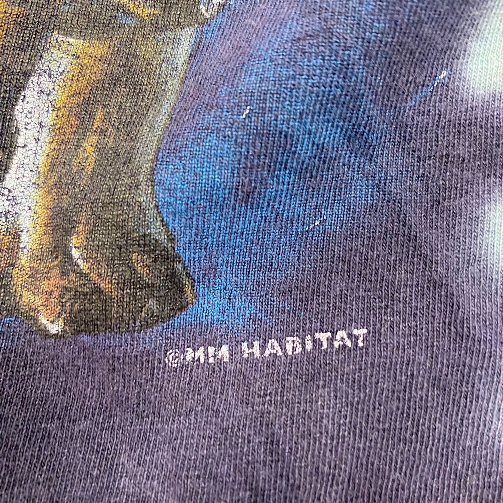 Habitat × Vintage Vintage Habitat Tie Dye Wolf AOP T Shirt Men's XL Grunge Size US XL / EU 56 / 4 - 8 Thumbnail