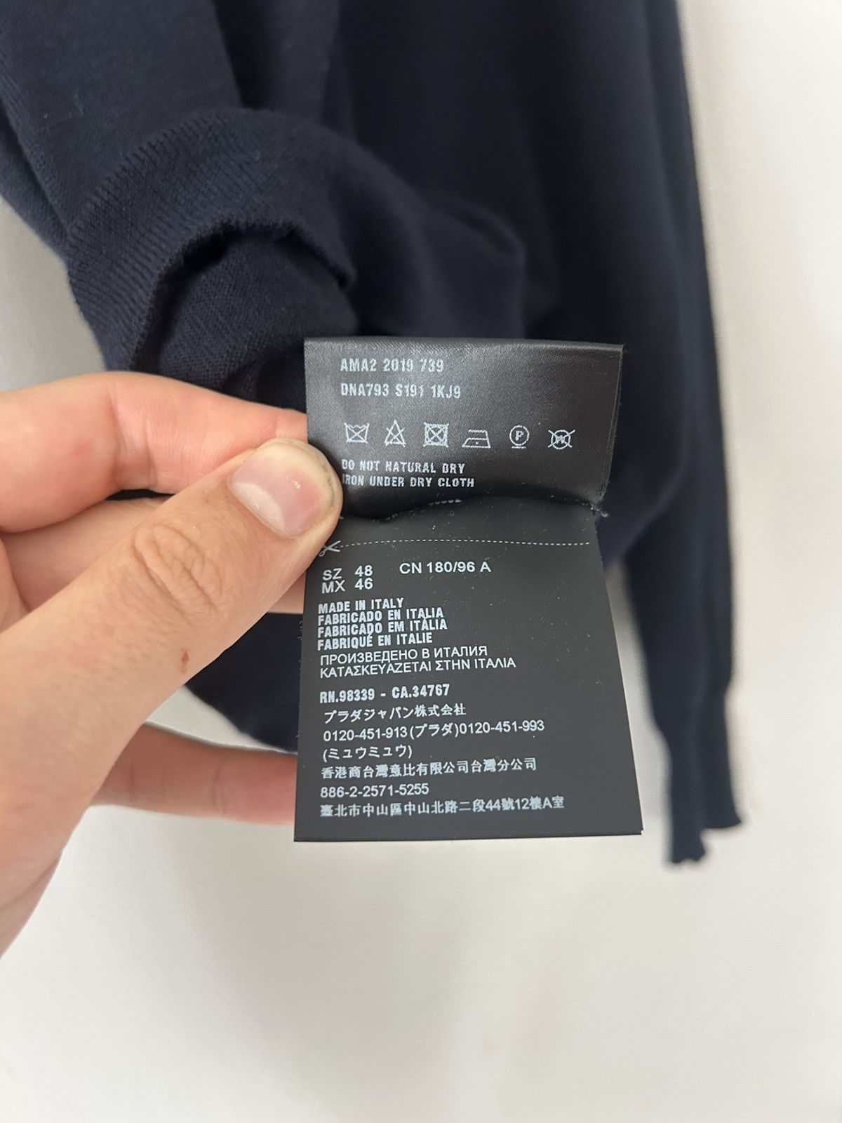 Prada Prada Navy Wool Knit Polo Shirt – Size 48 Size US M / EU 48-50 / 2 - 10 Thumbnail
