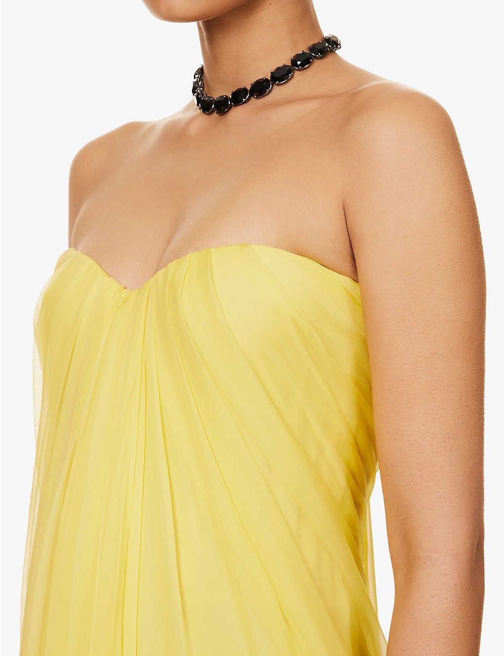 Alexander McQueen o1y0325 Maxi Dress in Yellow Size M / US 6-8 / IT 42-44 - 5 Thumbnail