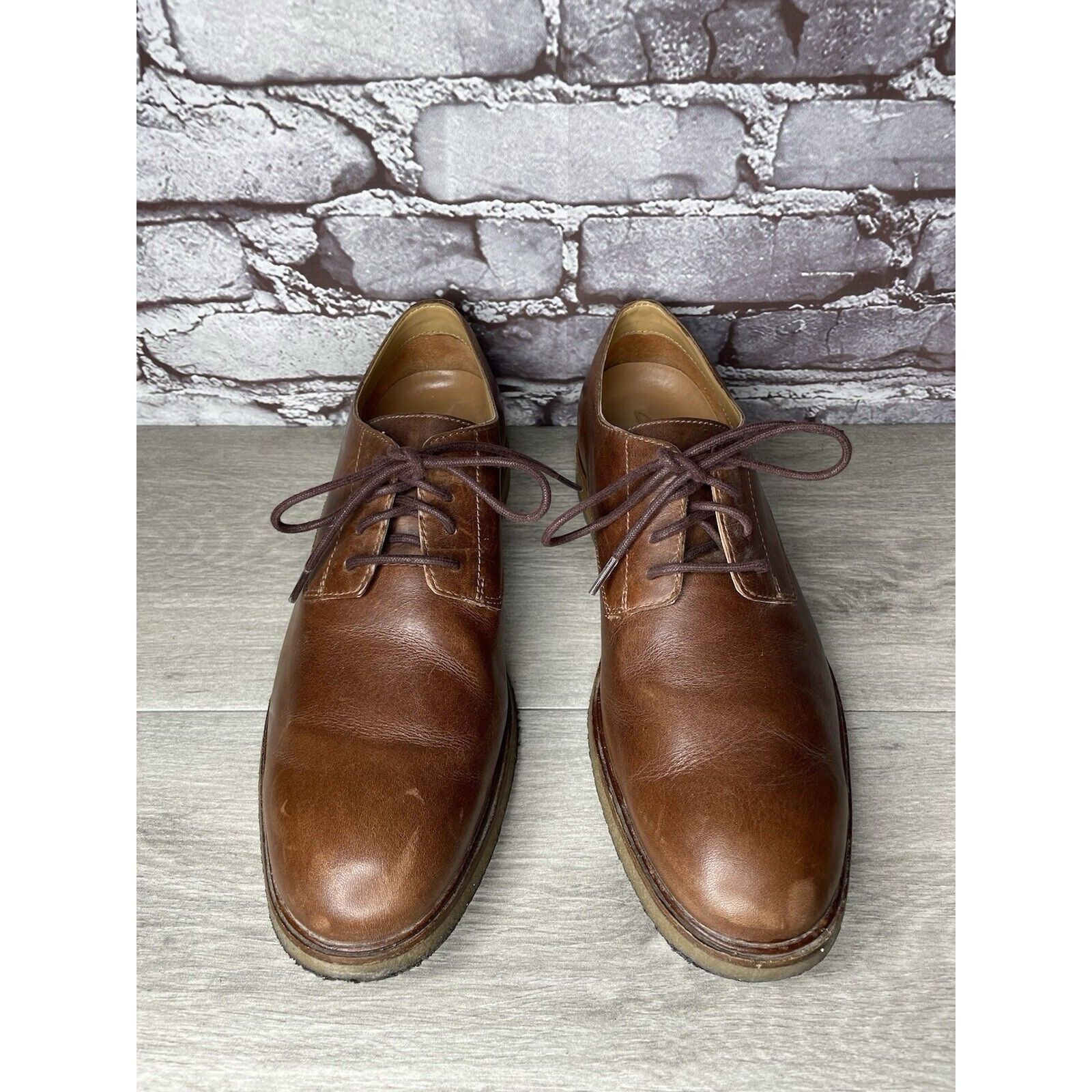 Clarks Clarks Brown Leather Oxfords Lace Up Gum Soles Shoes Men Sz Size US 9.5 / EU 42-43 - 23 Thumbnail