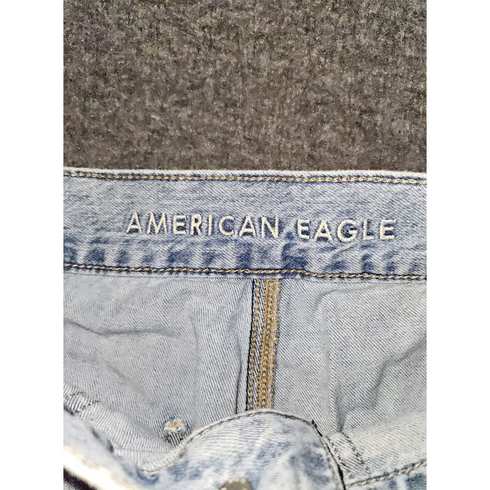 American Eagle Outfitters VINTAGE American Eagle Cargo Ankle Jeans Women's 2 Regular Mid Rise 80s 90s Baggy Blue Denim with Logo Pockets Mens? Size 26" / US 2 / IT 38 - 2 Thumbnail