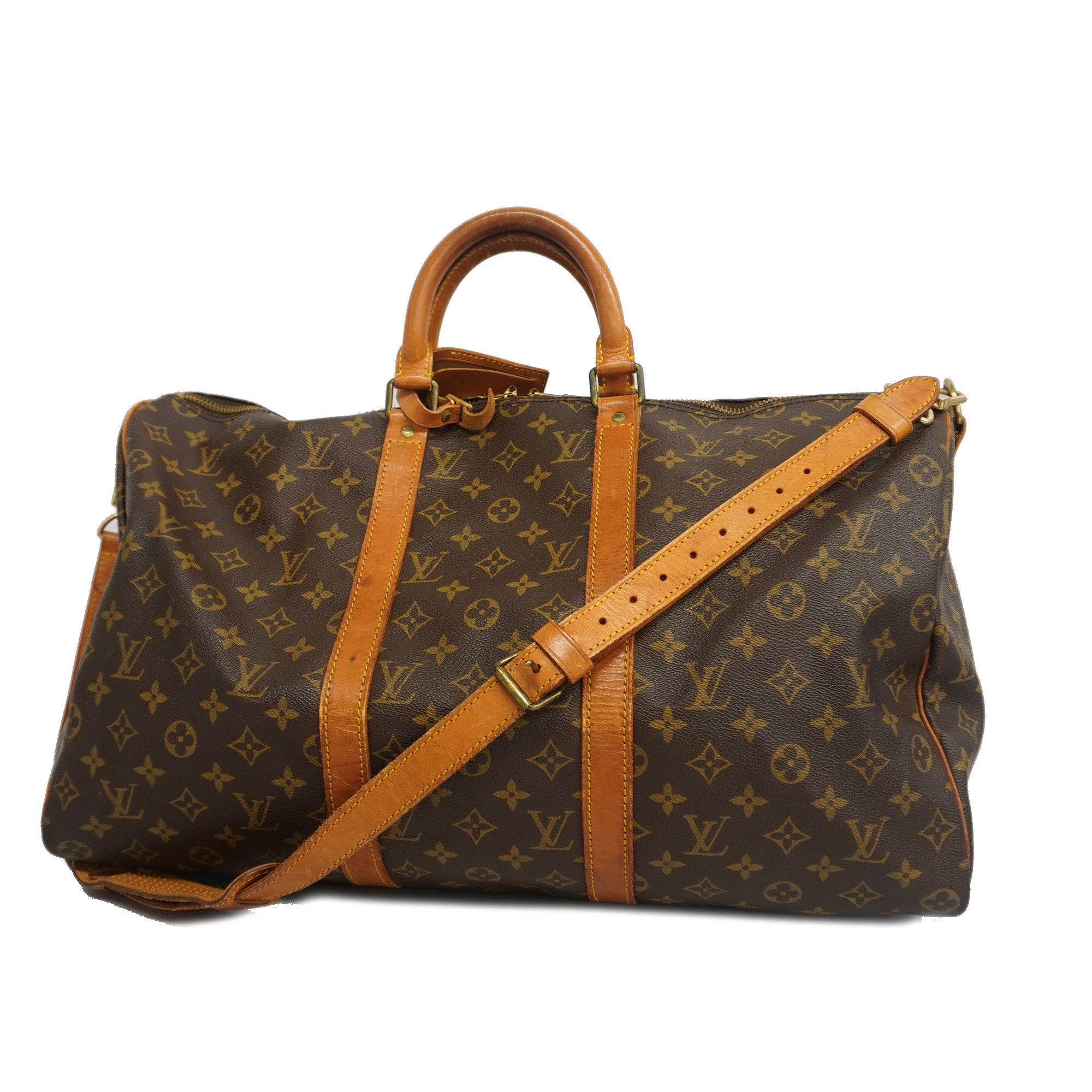 Used louis vuitton BOSTON BAG KEEPALL MONOGRAM BANDOLIER 55 HANDBAGS  HANDBAGS / X-LARGE - LEATHER