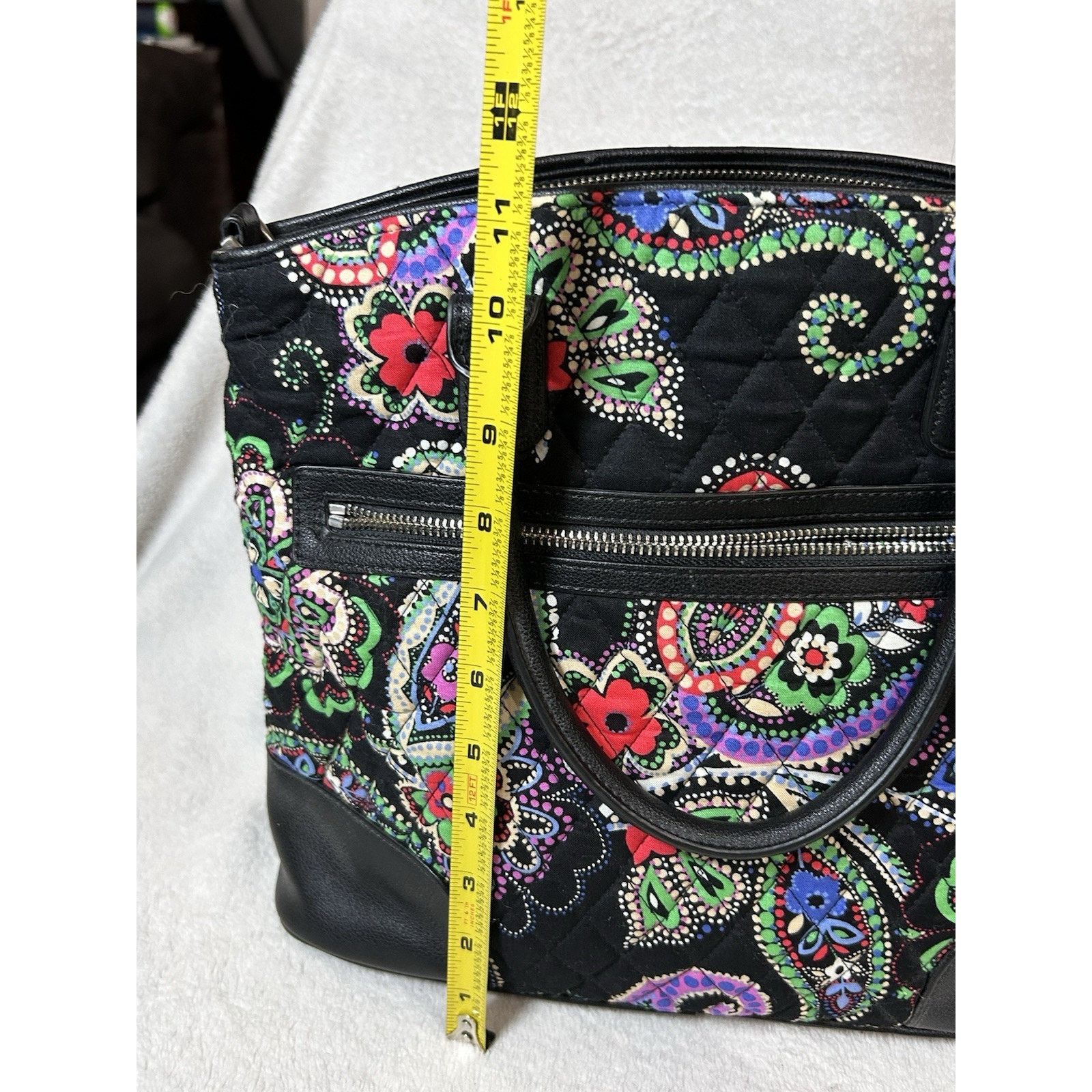 Vera Bradley Vera Bradley Kiev Paisley Convert Purse Tote Leather Trim Size ONE SIZE - 4 Thumbnail