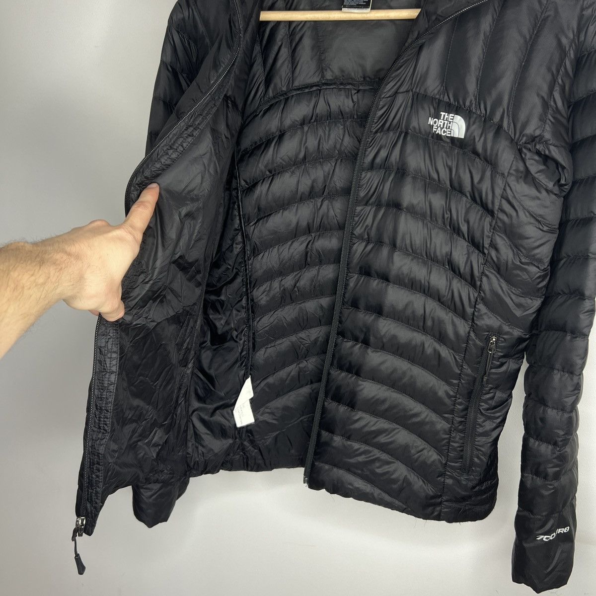 The North Face × Vintage THE NORTH FACE NUPTSE 700 PRO BLACK DOWN PUFFER JACKET Size M / US 6-8 / IT 42-44 - 9 Thumbnail