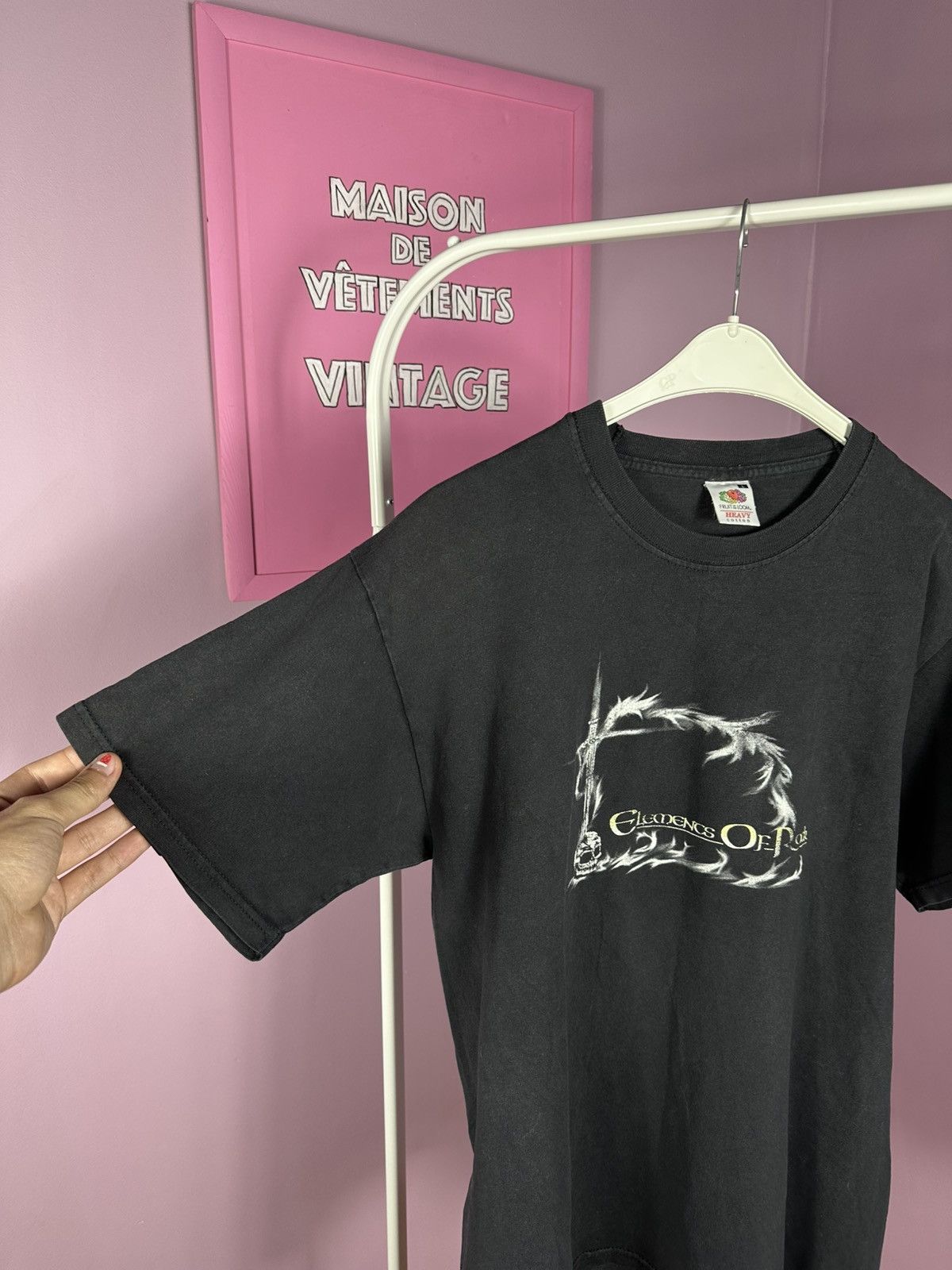Fruit Of The Loom Elements Of Rock Vintage T Shirt Heavy Metal Festival Size US L / EU 52-54 / 3 - 4 Thumbnail