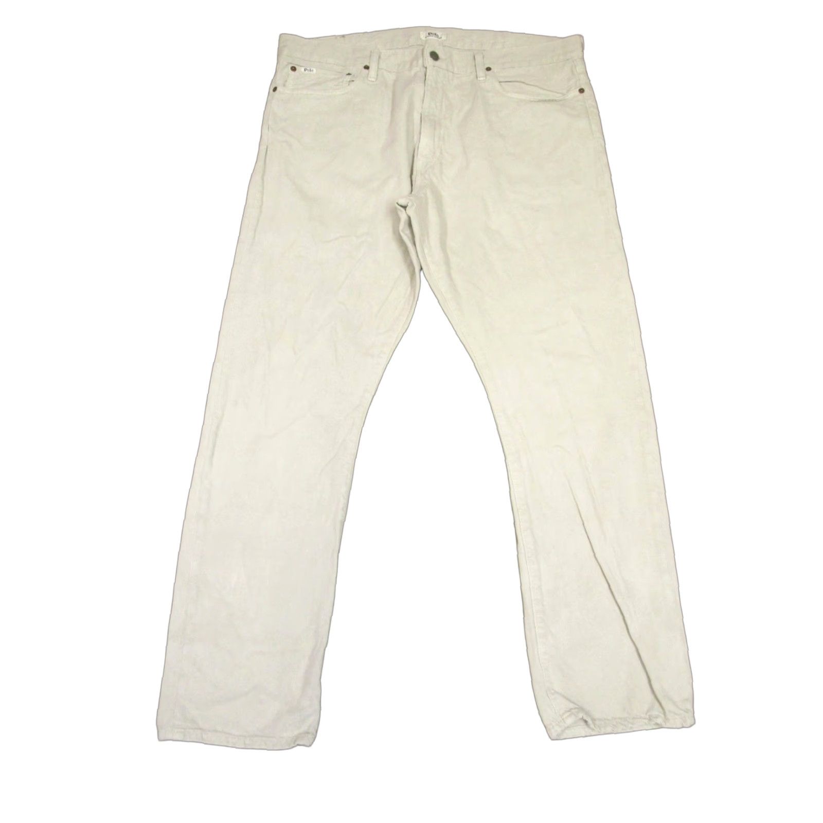 Polo Ralph Lauren Polo Ralph Lauren Varick Slim Jeans Men 40x32 Light Ivory Denim 5-Pocket Straight Slim Rise Mid Wash Size US L / EU 52-54 / 3 - 1 Thumbnail