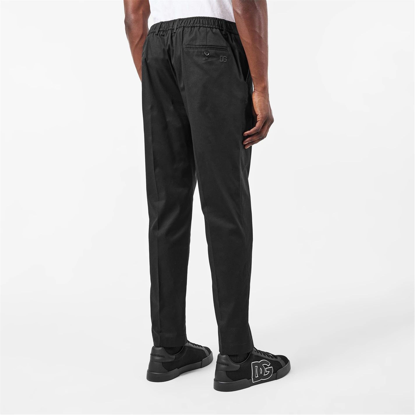 Dolce & Gabbana o1g2r1mq0426 Structured Fit Chinos Pants in Nero Size US 32 / EU 48 - 4 Thumbnail
