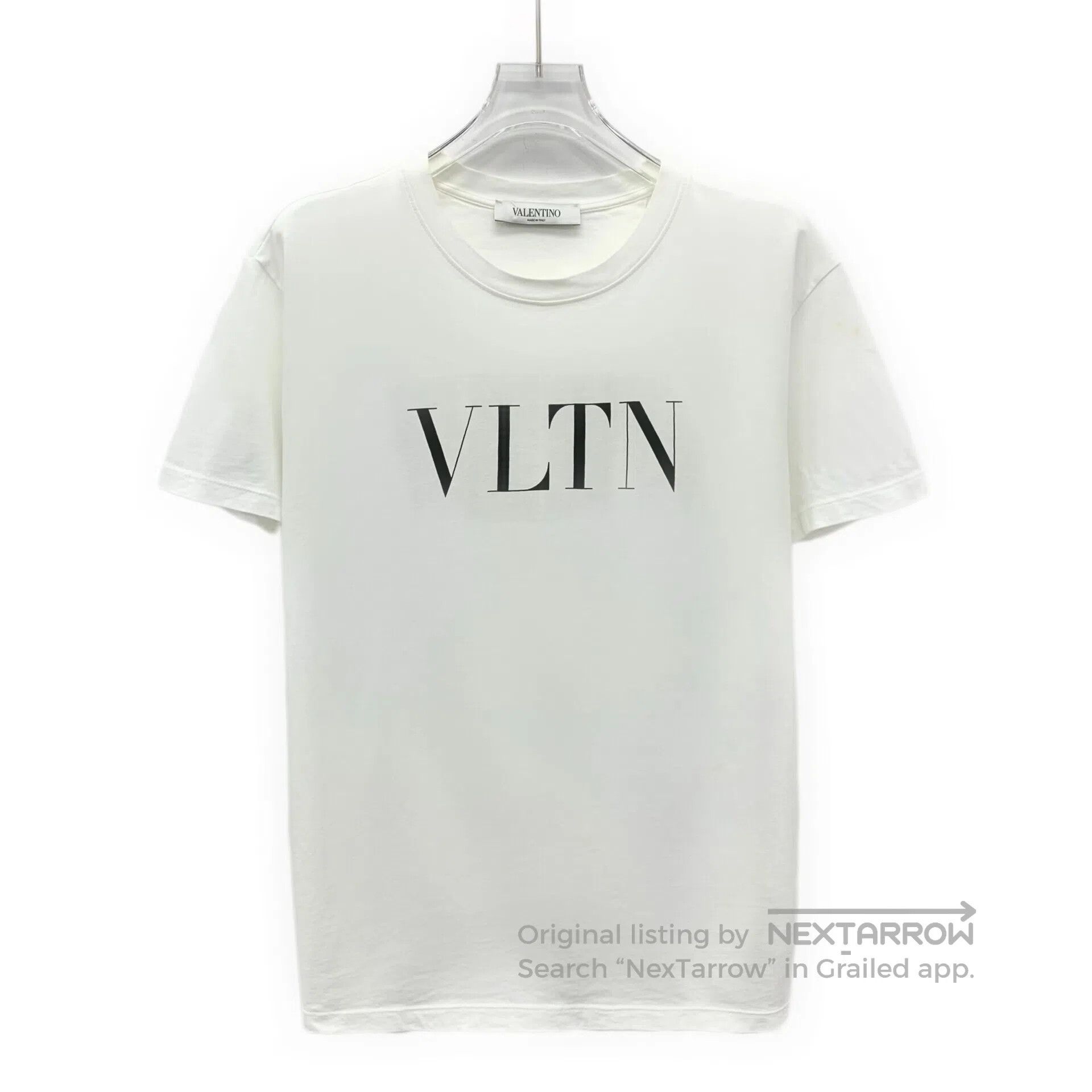 Valentino Valentino White Letter Printed Cotton Crew Neck Short Slee Size US XS / EU 42 / 0 - 1 Thumbnail