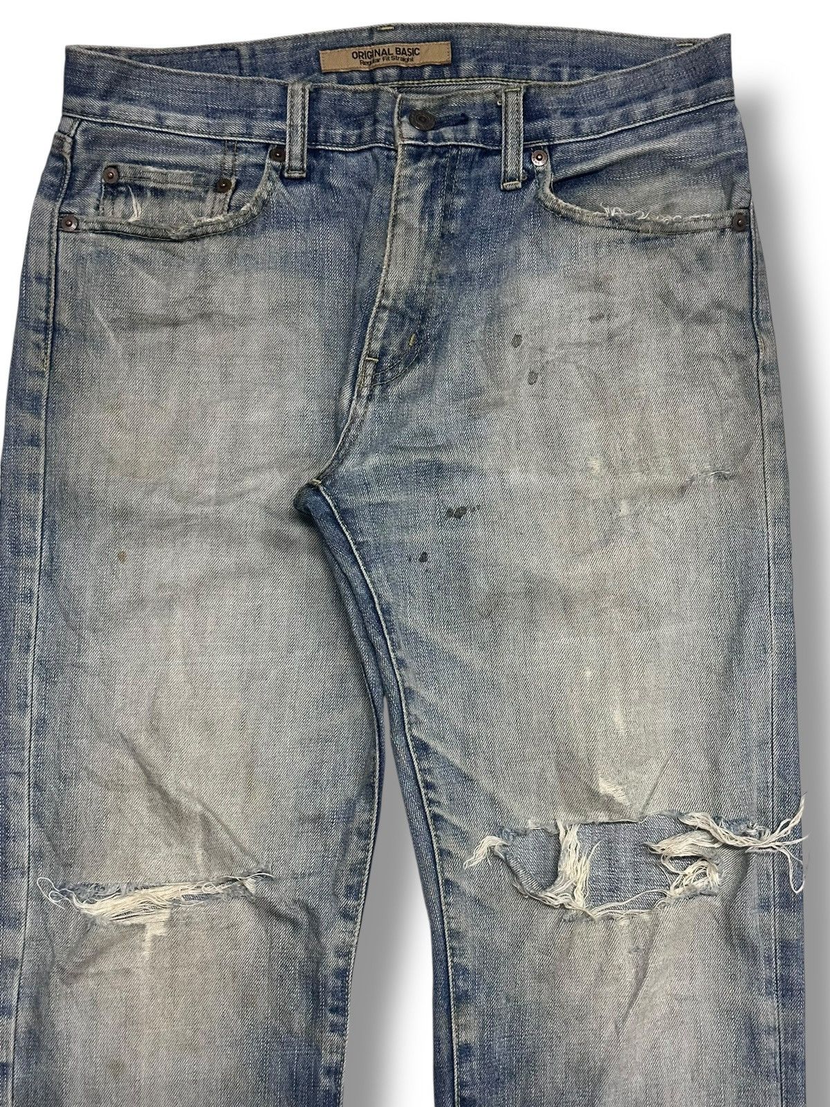 Uniqlo Uniqlo Vintage Distressed Distressed Regular Straight Faded Size US 32 / EU 48 - 4 Thumbnail