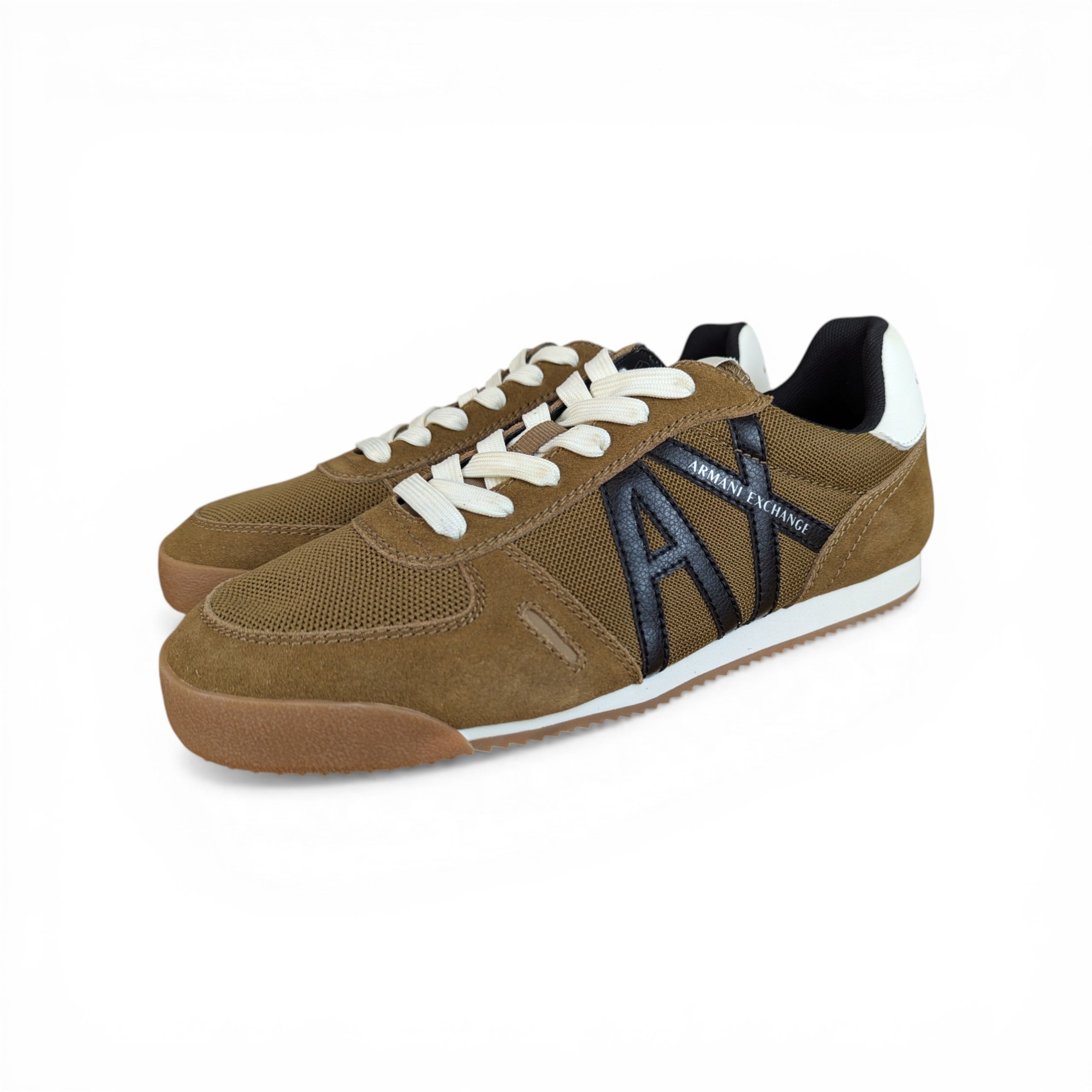 Armani Exchange ARMANI EXCHANGE BROWN SUEDE SNEAKERS Size US 10 / EU 43 - 1 Thumbnail