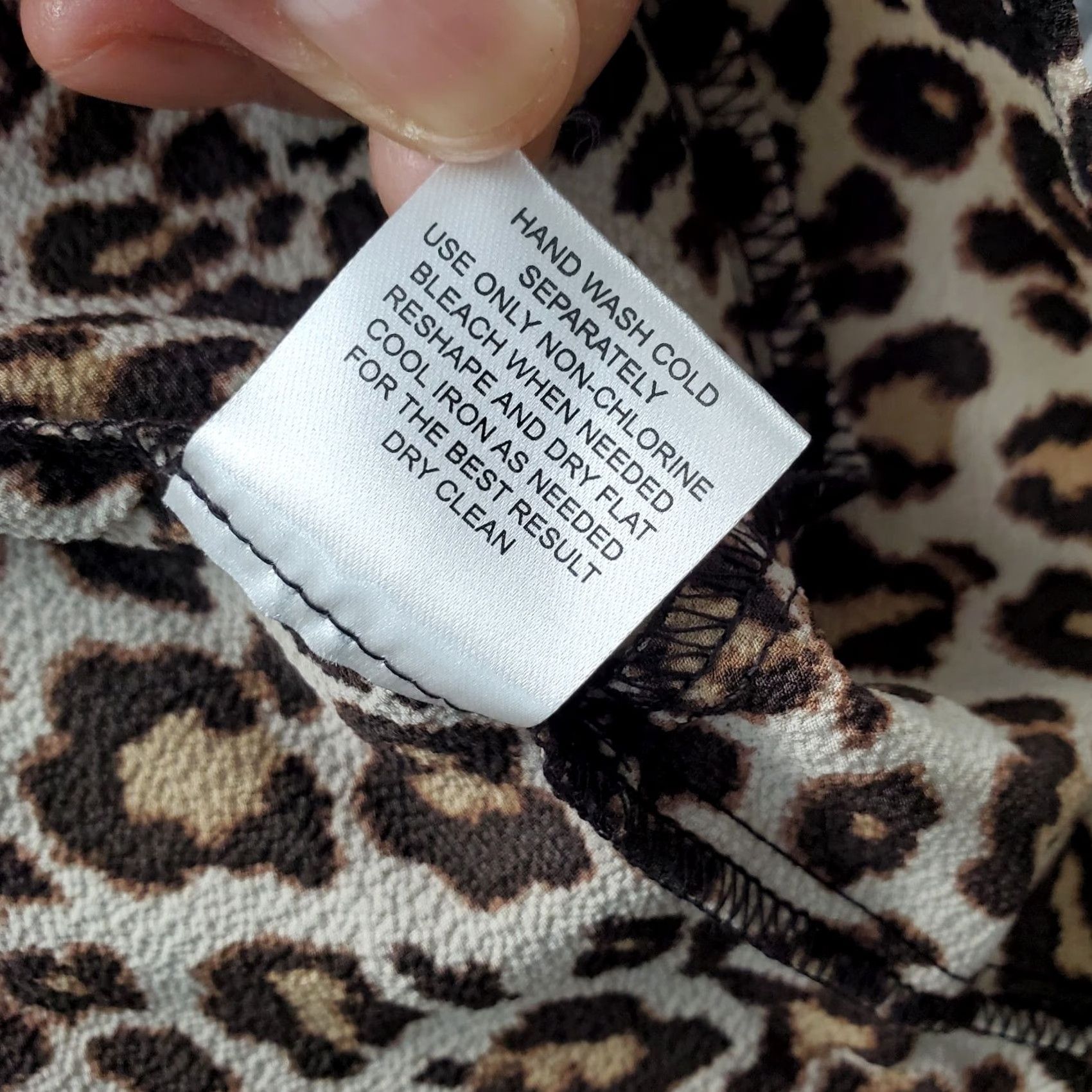Vintage Leopard Pink Republic Blouse Womens XL Long Sleeve Scoop Neck Multi Leopard Size XL / US 12-14 / IT 48-50 - 8 Thumbnail