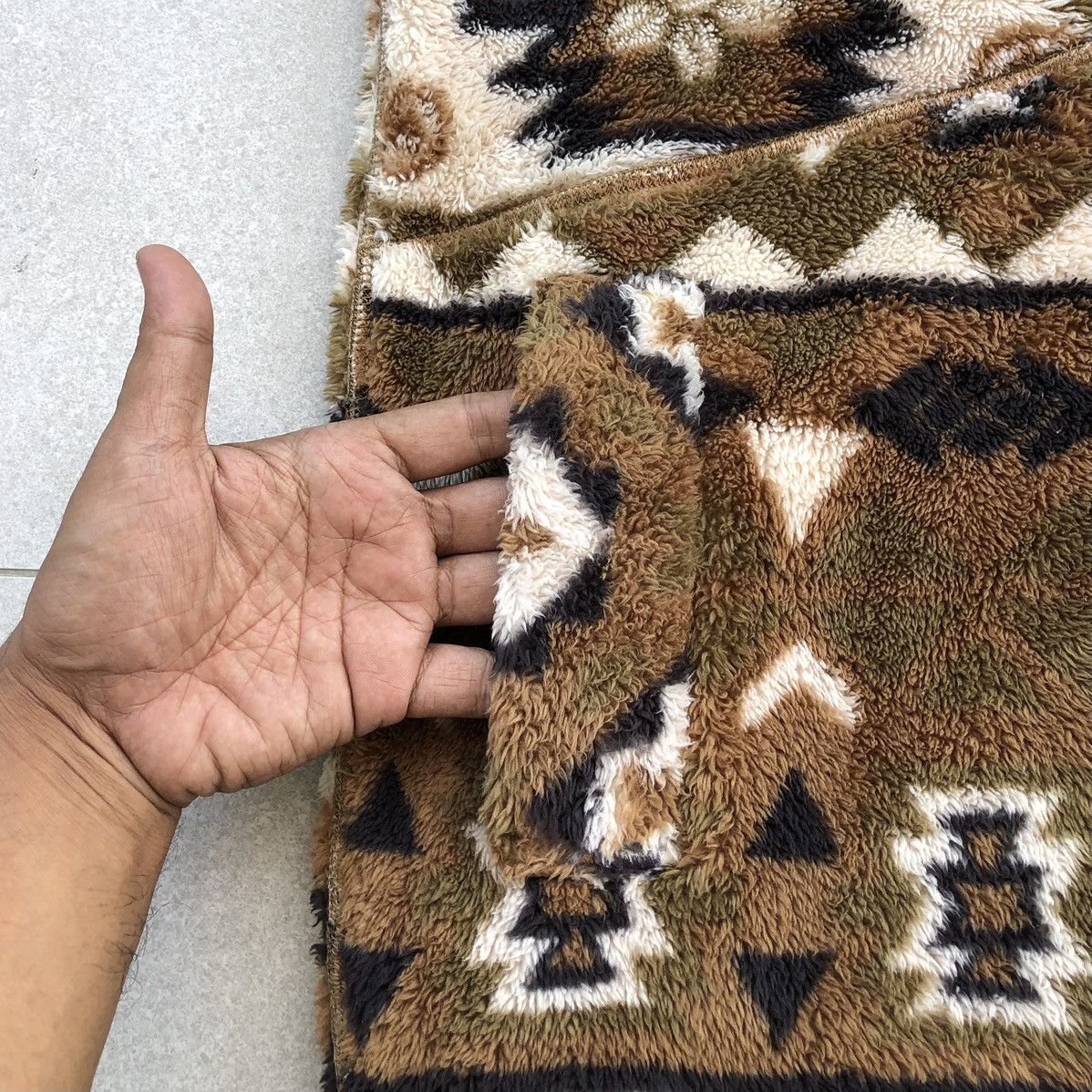Issey Miyake Mercibeaucoup Reversible Fleece Navajo Long Coat Jacket Size US L / EU 52-54 / 3 - 22 Thumbnail