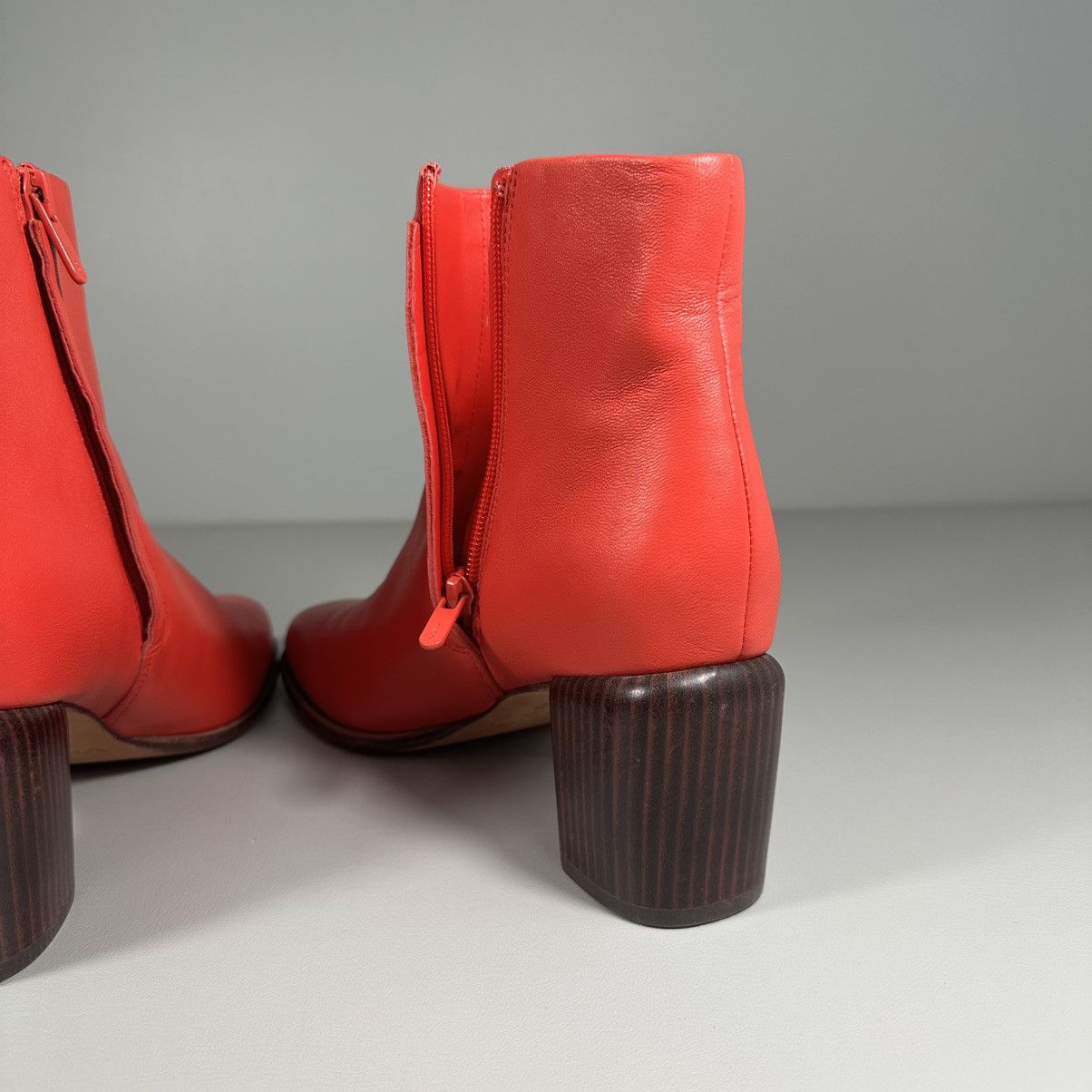 Vince Vince Maggie Phoenix Red Leather Booties Size US 8 / IT 38 - 10 Thumbnail