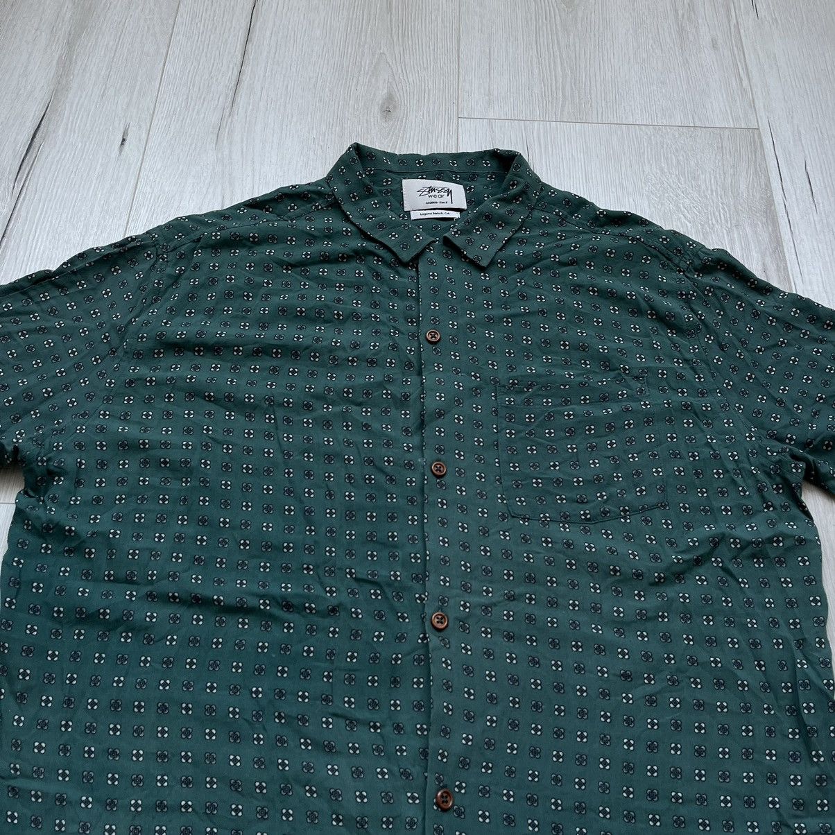 Stussy × Vintage Rare Stüssy Wear Monogram Rayon Button Up Shirt S size Mens Size US S / EU 44-46 / 1 - 3 Thumbnail
