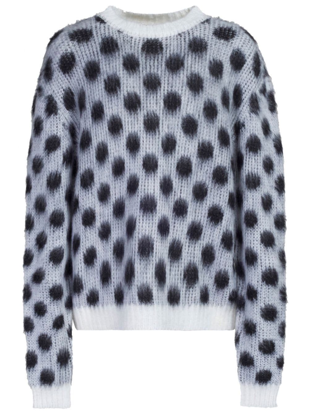 Marni o1w1db10125 Polka Dot Crewneck Jumper in Black/Grey Size US L / EU 52-54 / 3 - 1 Thumbnail