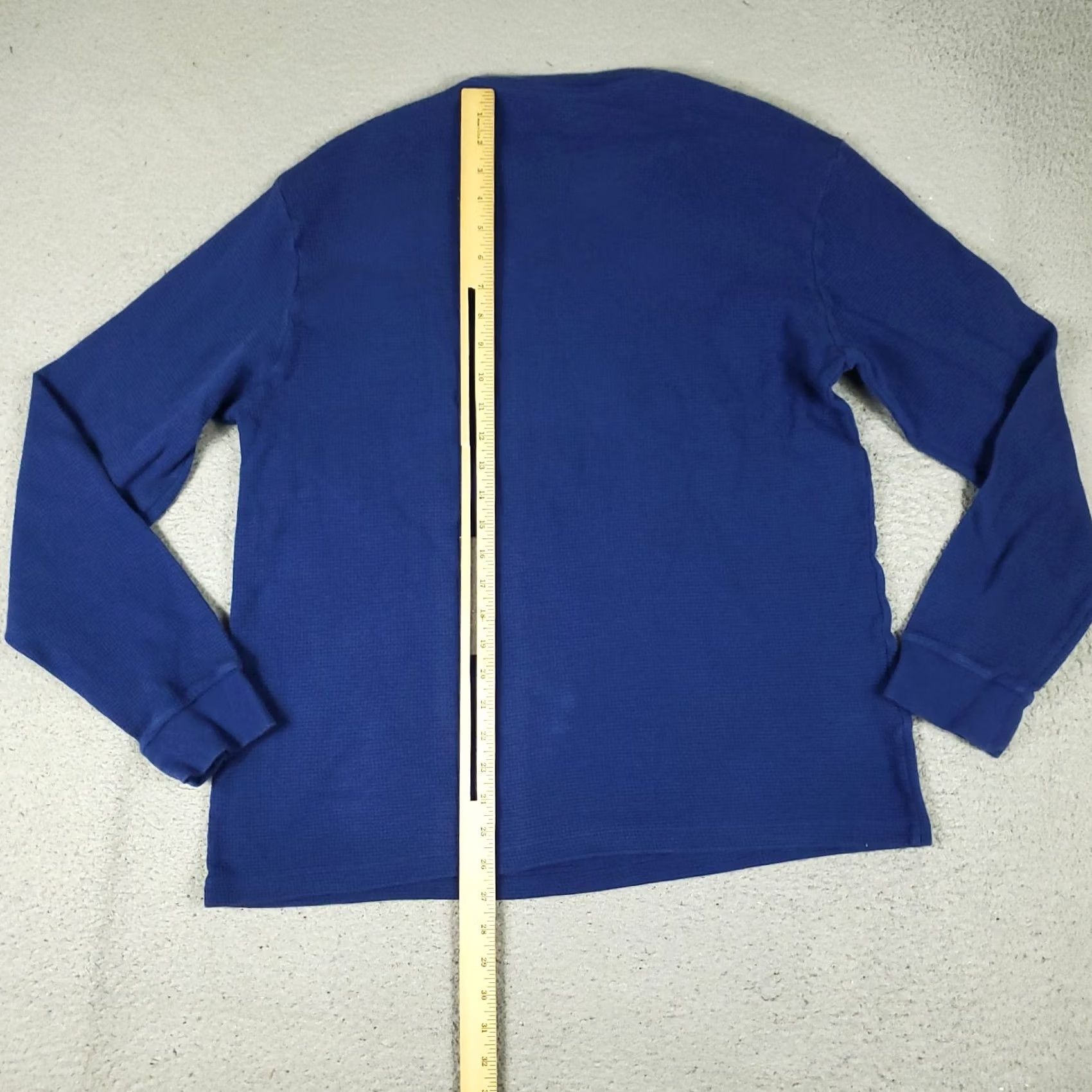 Lacoste Lacoste T Shirt Mens Large Blue Thermal Pony Waffle Knit Long Sleeve Fade(faded) Polo Logo–All Seasons Size US L / EU 52-54 / 3 - 5 Thumbnail