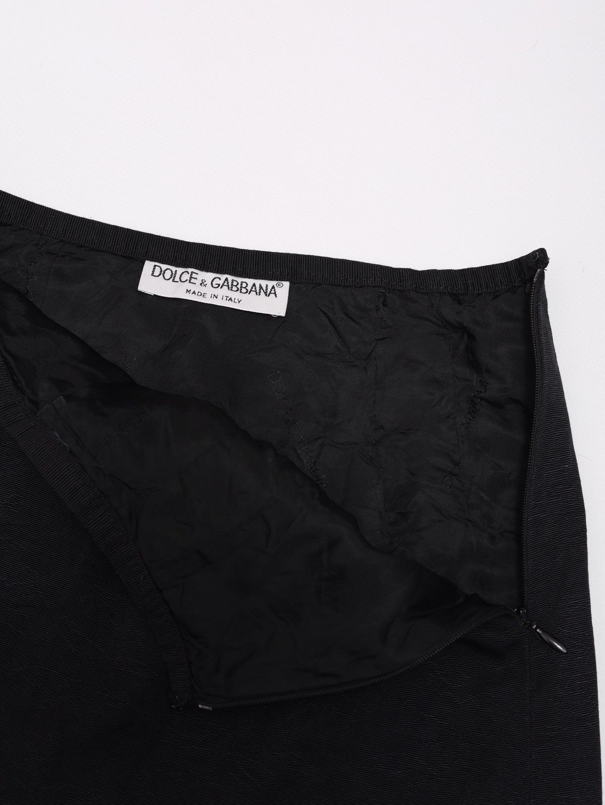Dolce & Gabbana Dolce Gabbana Vintage Black Mini Skirt Pattern Cotton Viscos Size 26" / US 2 / IT 38 - 8 Thumbnail