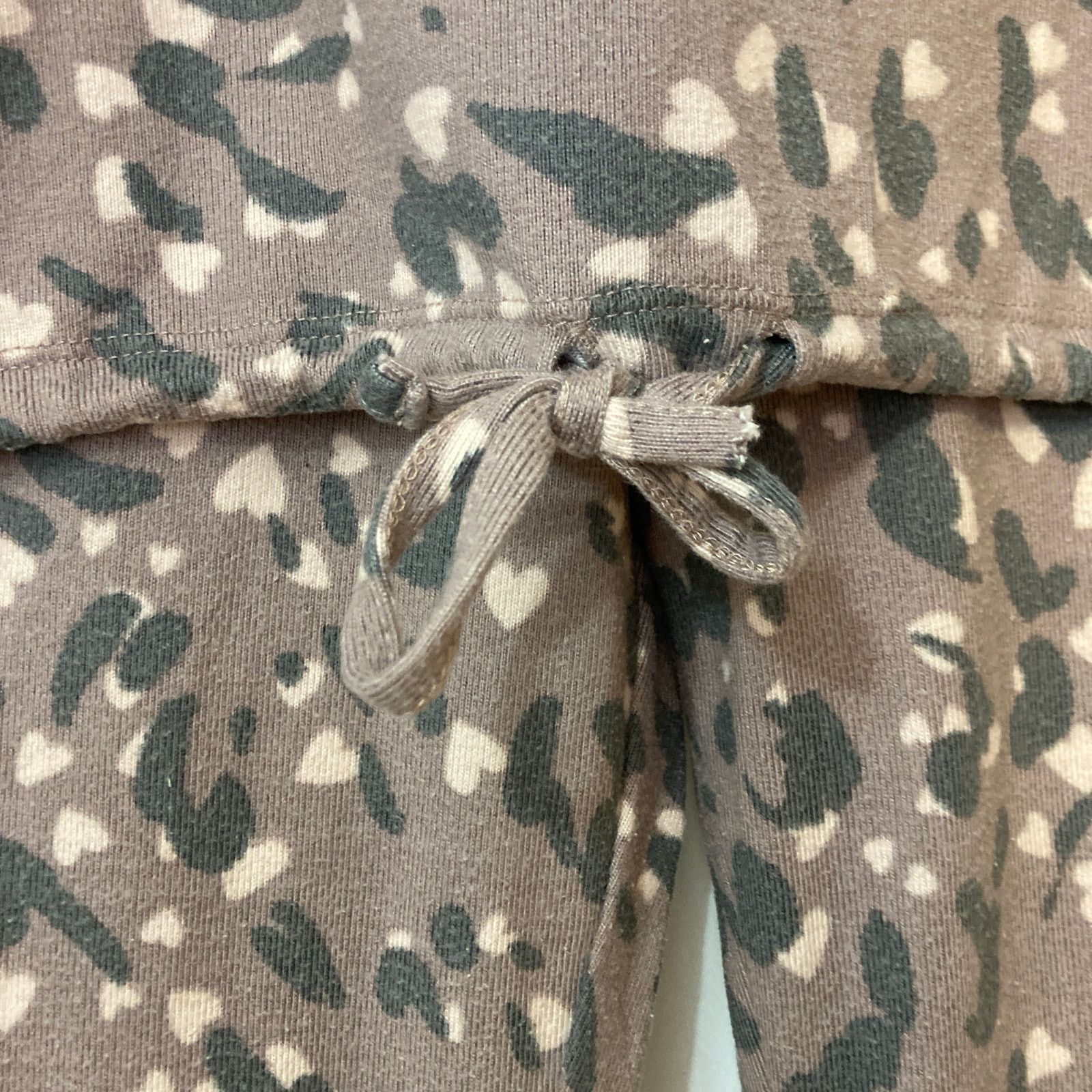 Other Como Sleep Brown Leopard Print Sweater Pajama Set Loungewear Size ONE SIZE - 5 Thumbnail