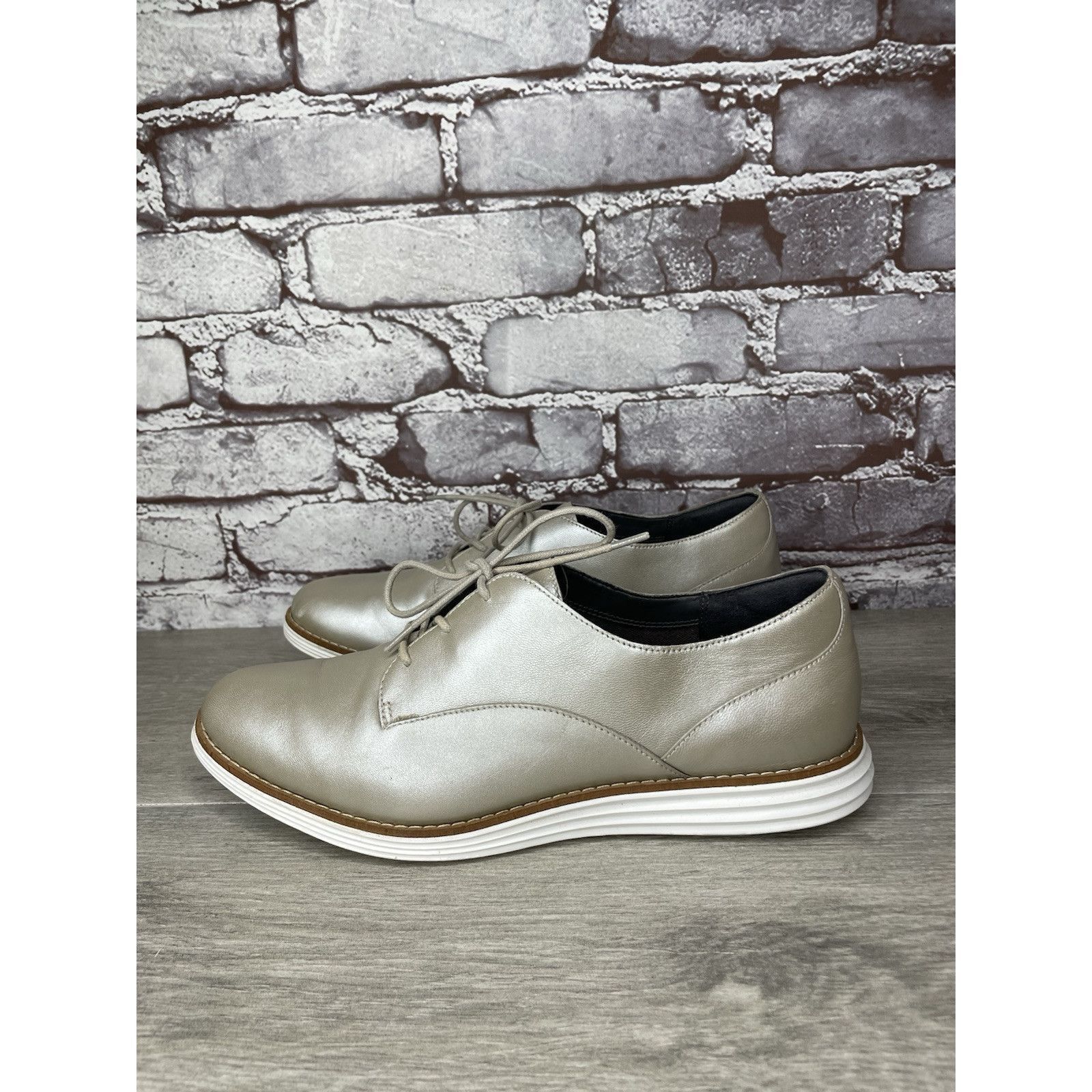 Cole Haan Cole Haan Original Grand Pearl Metallic Oxfords Shoes Women Size US 8 / IT 38 - 16 Thumbnail