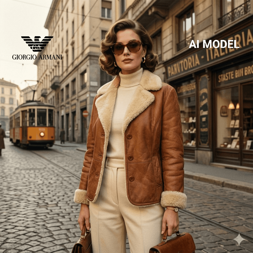 Giorgio Armani Vintage 80s Giorgio Armani Shearling Leather Jacket Size M / US 6-8 / IT 42-44 - 1 Thumbnail
