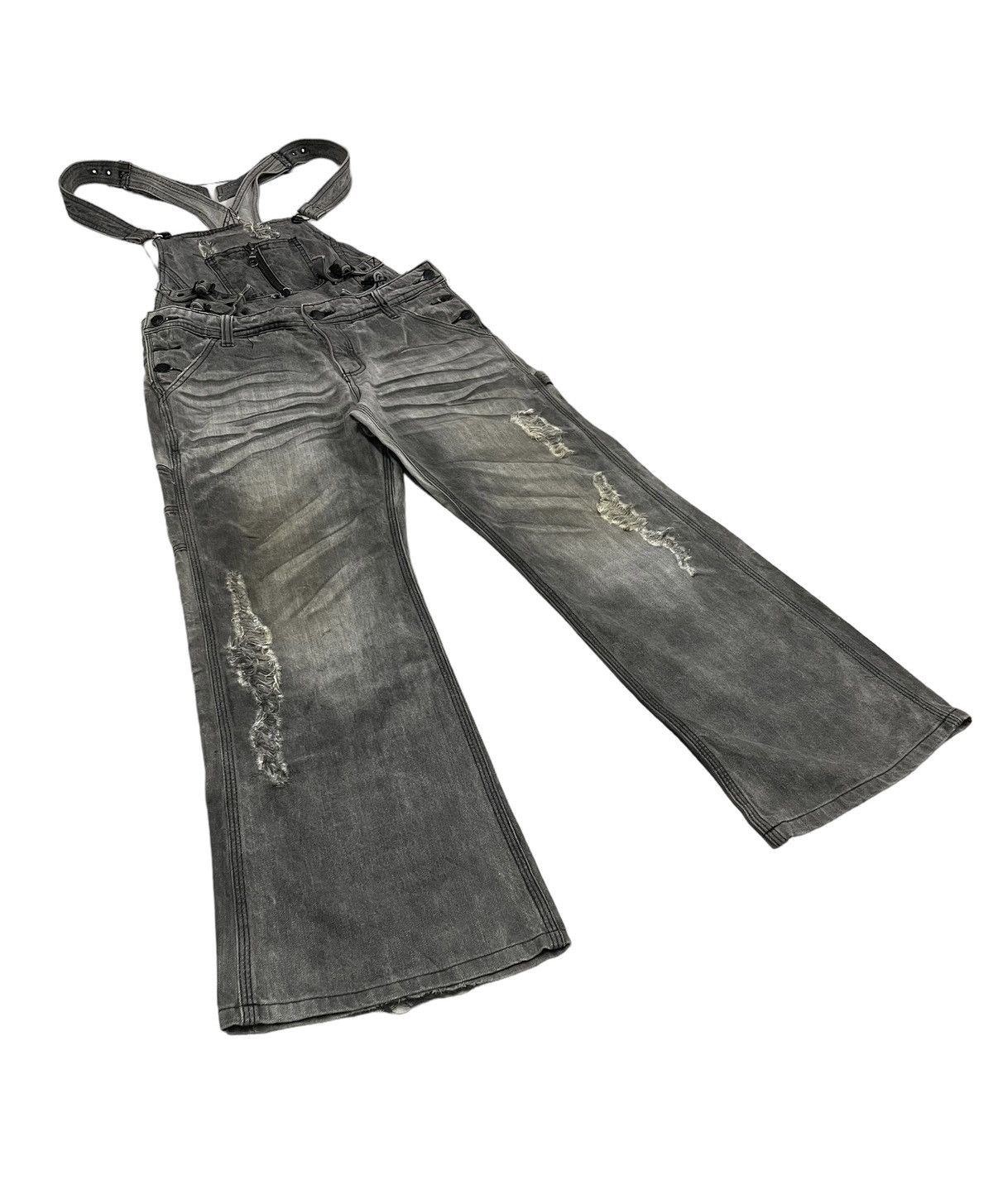 GOSTAR DE FUGA Fuga Japan Distressed Flare Overall Detachable Size US 32 / EU 48 - 3 Thumbnail