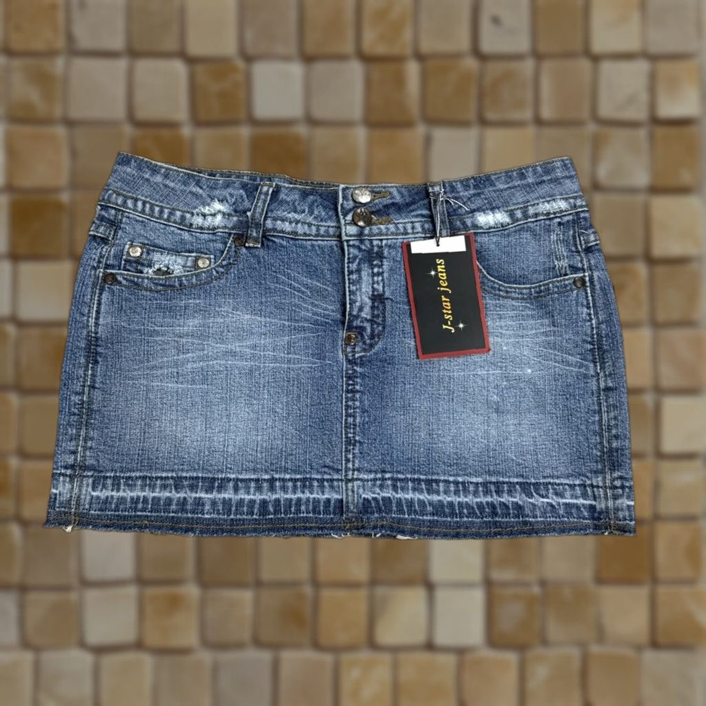 G-Star J Star Womens Denim Mini Skirt Blue Distressed 11/12 Short Star Theme Size 32" / US 10 / IT 46 - 1 Thumbnail