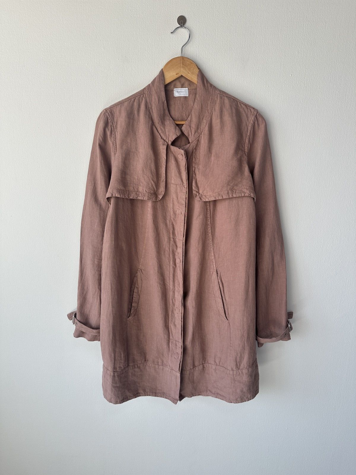 Transit TRANSIT PAR SUCH Archive Italy Dusty Pink 100% Linen Jacket Size M / US 6-8 / IT 42-44 - 1 Thumbnail