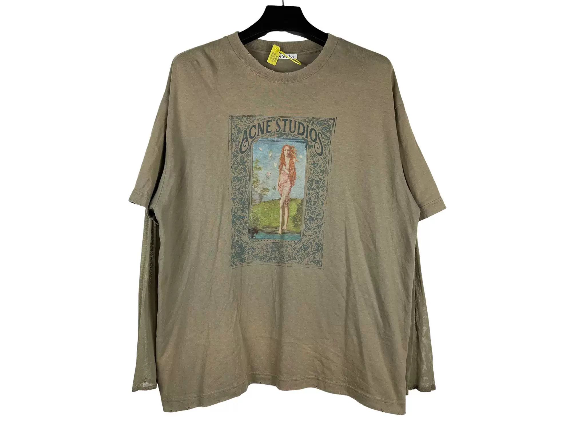 Acne Studios Acne Studios 24SS Olive Green Mesh Sleeve Top Size US M / EU 48-50 / 2 - 1 Thumbnail