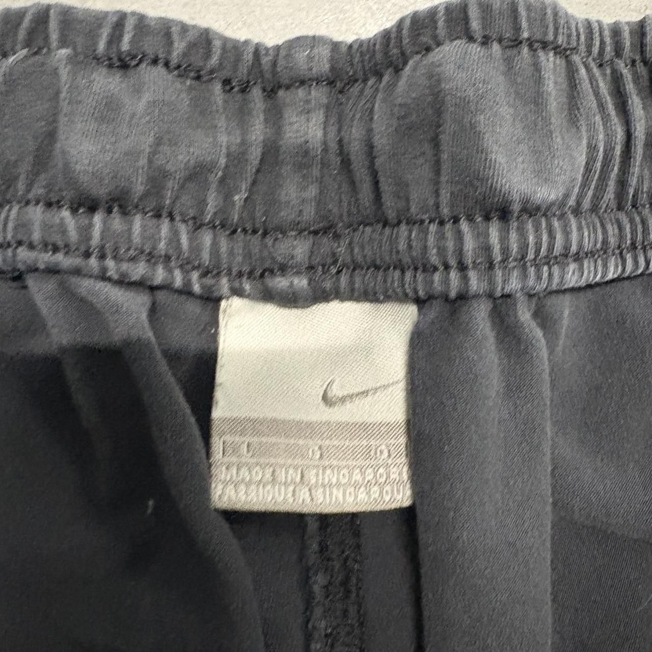 Nike Crazy Vintage Y2K/2000s Baggy Black Nike Sweatpants with adjustable waistband! Size US 32 / EU 48 - 7 Thumbnail