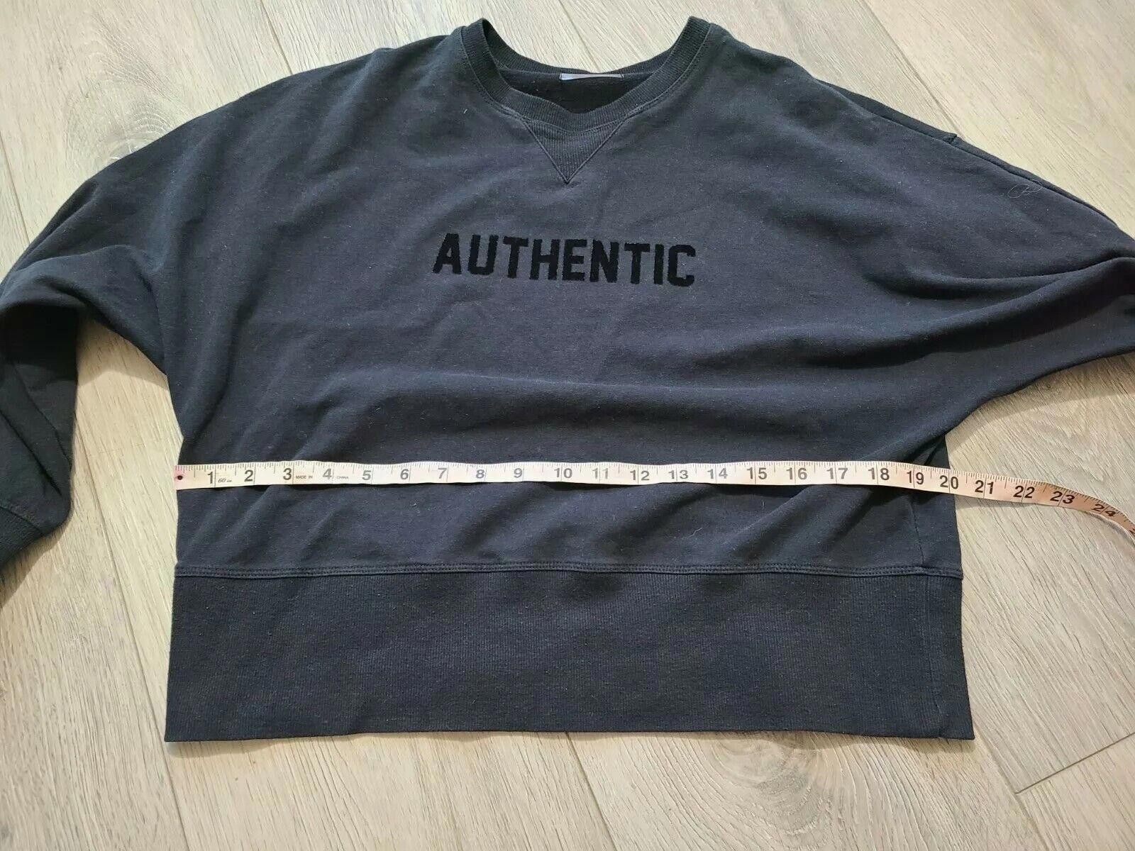 Designer Sundays One Sweatshirt Large Crop Authentic black stretch Size L / US 10 / IT 46 - 4 Thumbnail