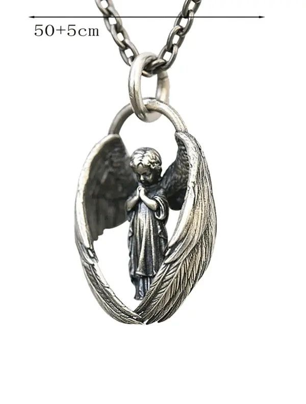 Jewelry Maijima x Reiko Angel Decor Oval Pendant Necklace Size ONE SIZE - 6 Thumbnail