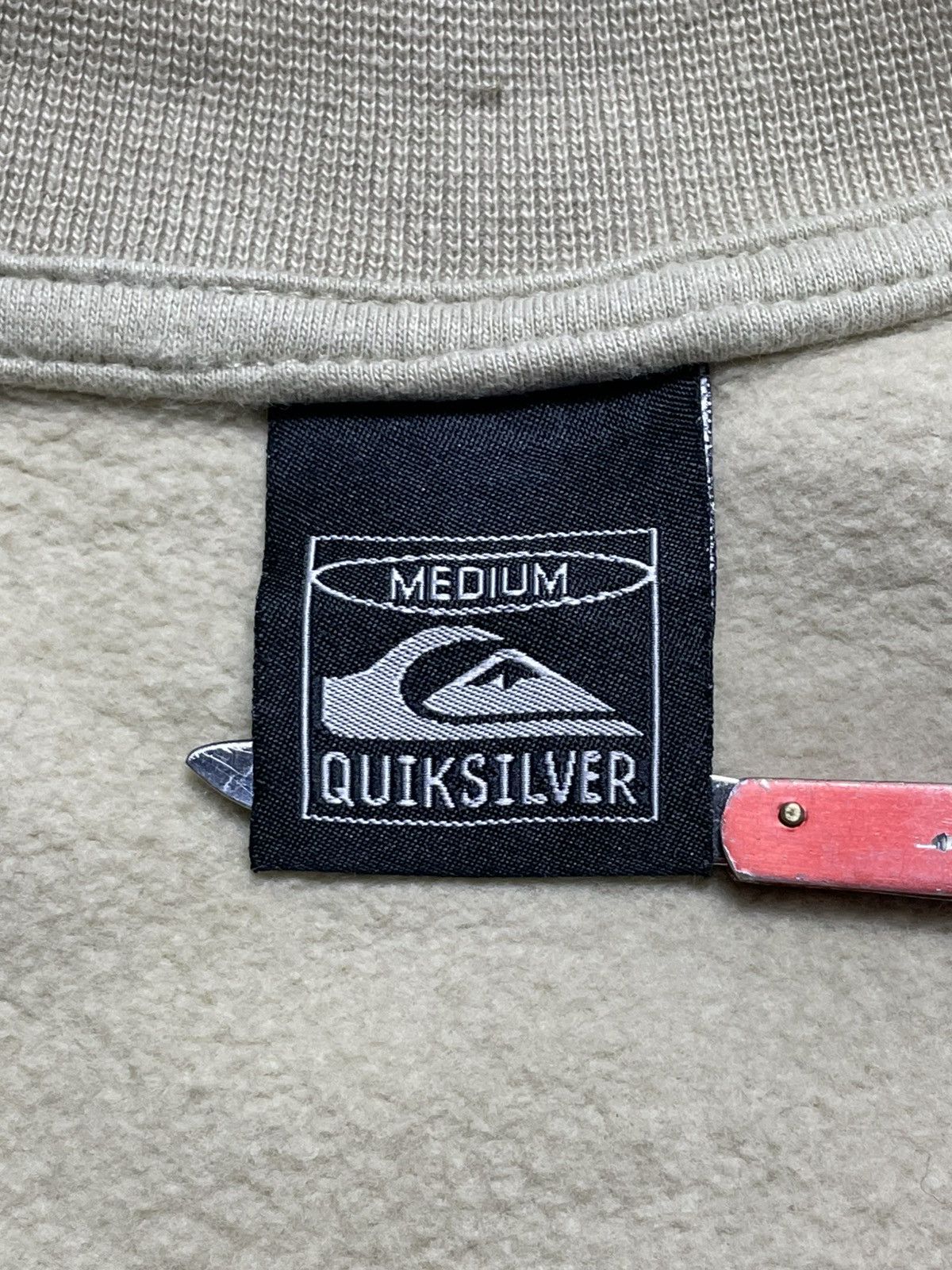 Quiksilver Quiksilver Zip Hoodie Big Logo Vintage Beige Surf Sweatshirt Size US M / EU 48-50 / 2 - 8 Thumbnail