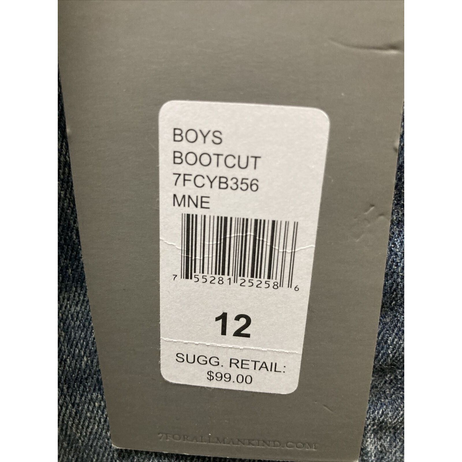 7 For All Mankind 7 For All Mankind Boys Denim Jeans Size 12 Boys Bootcut Size US 26 / EU 42 - 2 Thumbnail