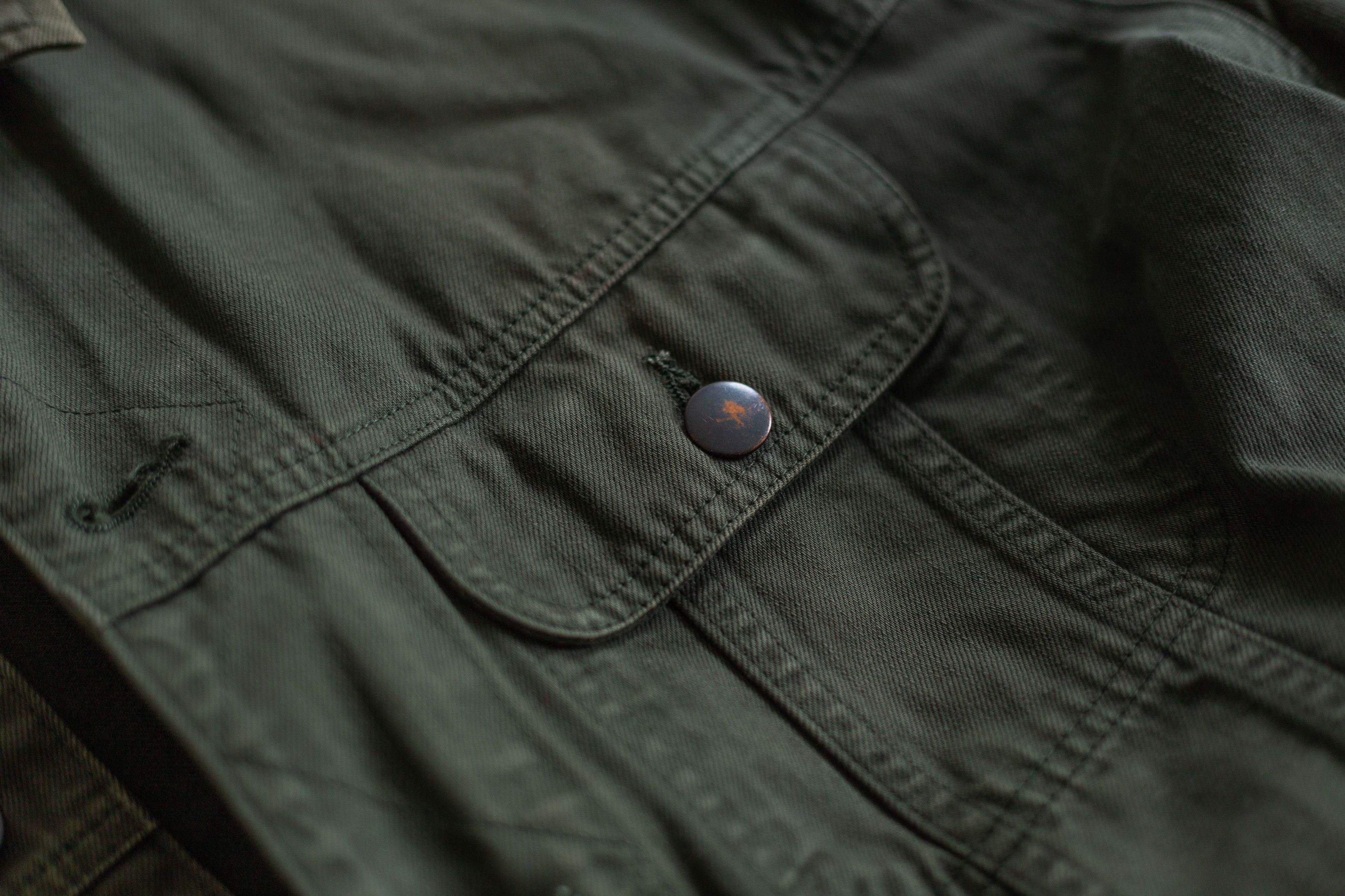 Other ATF Authentic Textile Fabrics Olive Trucker Jacket Size US L / EU 52-54 / 3 - 4 Thumbnail