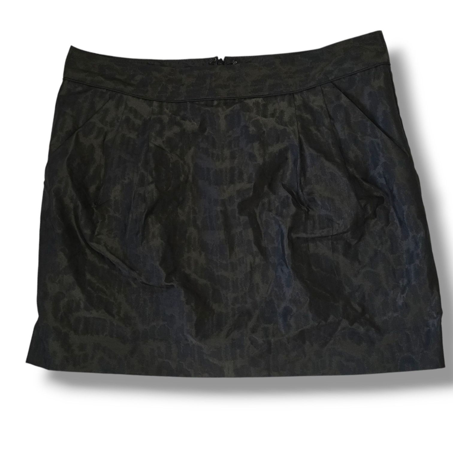Gap GAP Women’s Black Animal Print A-Line Skirt Size 8 | Pockets Size 30" / US 8 / IT 44 - 2 Thumbnail