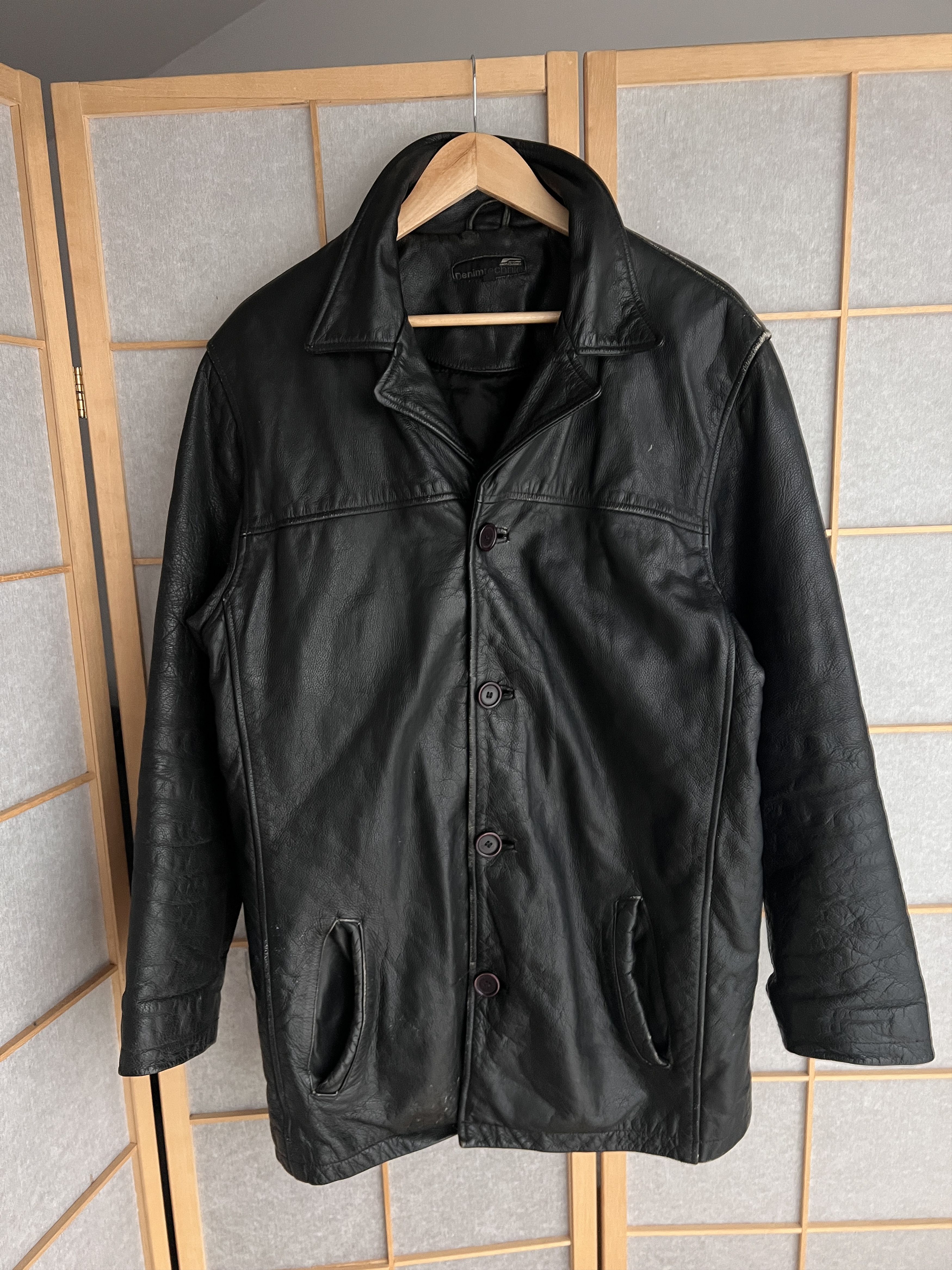 If Six Was Nine The Sopranos vibe! VTG 2000s leather coat jacket baggy boxy Size US L / EU 52-54 / 3 - 14 Thumbnail