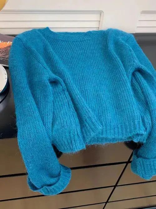 Japanese Brand Klein blue loose sweater Size S / US 4 / IT 40 - 1 Thumbnail