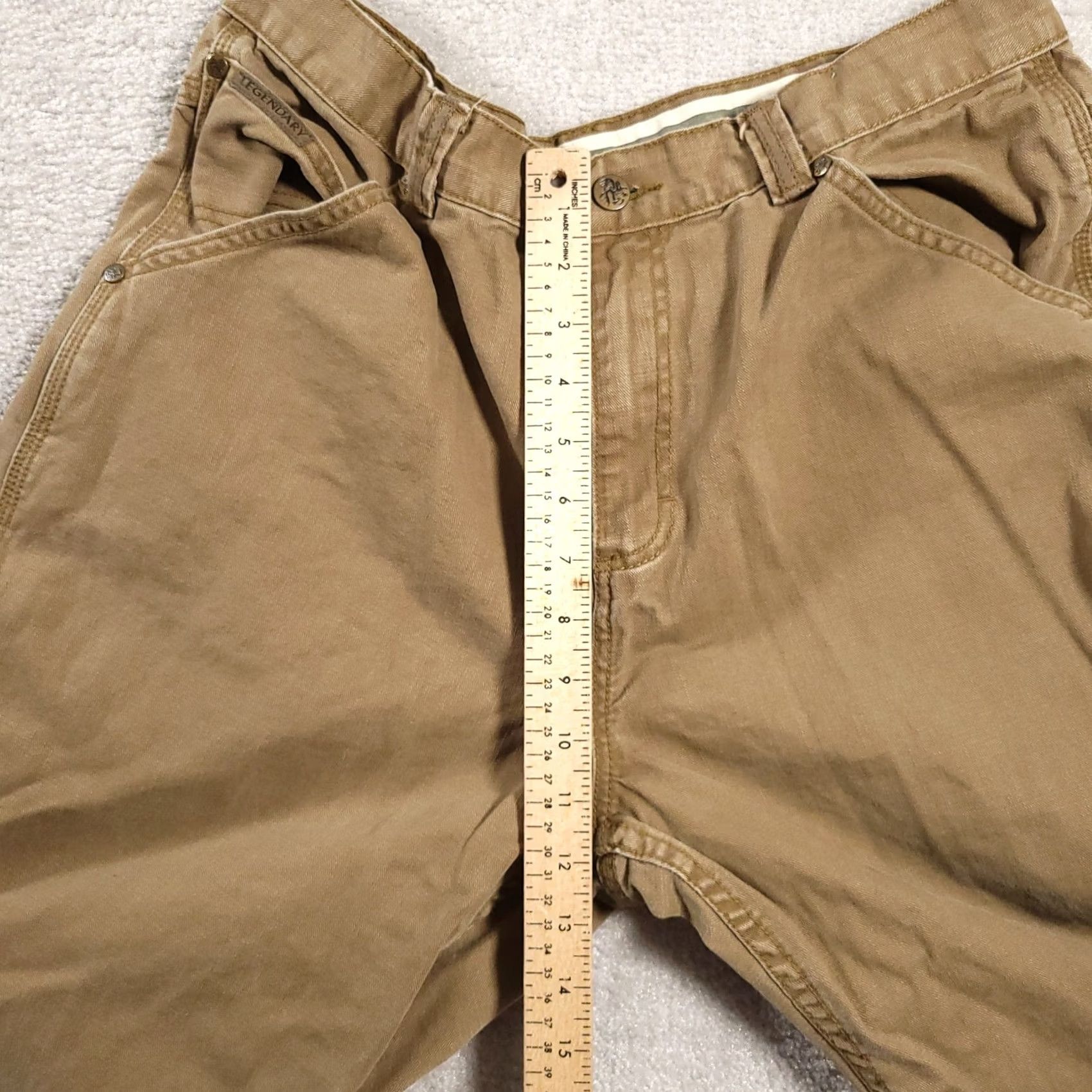 Vintage Legendary Whitetails Jeans Mens 34x30 Carpenter Denim Brown 5-Pocket Regular Straight Belt Loops Logo Embroidered Rise Mid Vintage Size US 34 / EU 50 - 6 Thumbnail