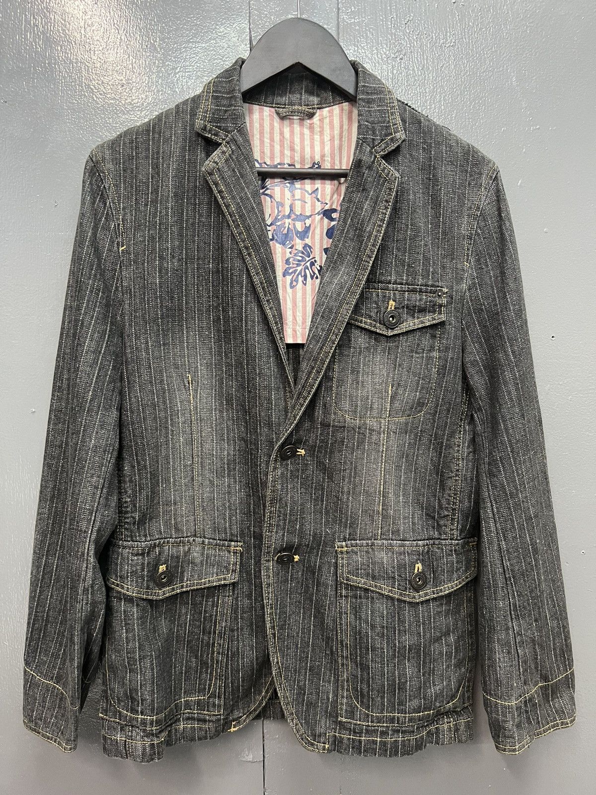 Japanese Brand INTERNATIONAL BASIC JEANS DENIM JACKET Size US M / EU 48-50 / 2 - 1 Thumbnail